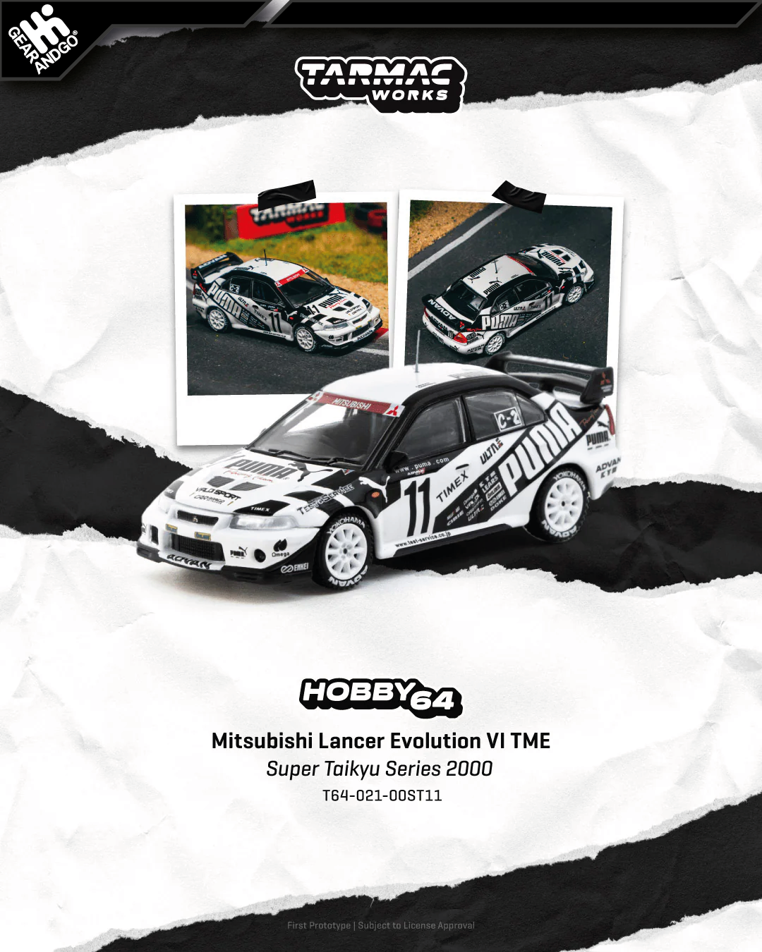 TARMAC - MITSUBISHI LANCER EVOLUTION VI TME - SUPER TAIKYU SERIES 2000