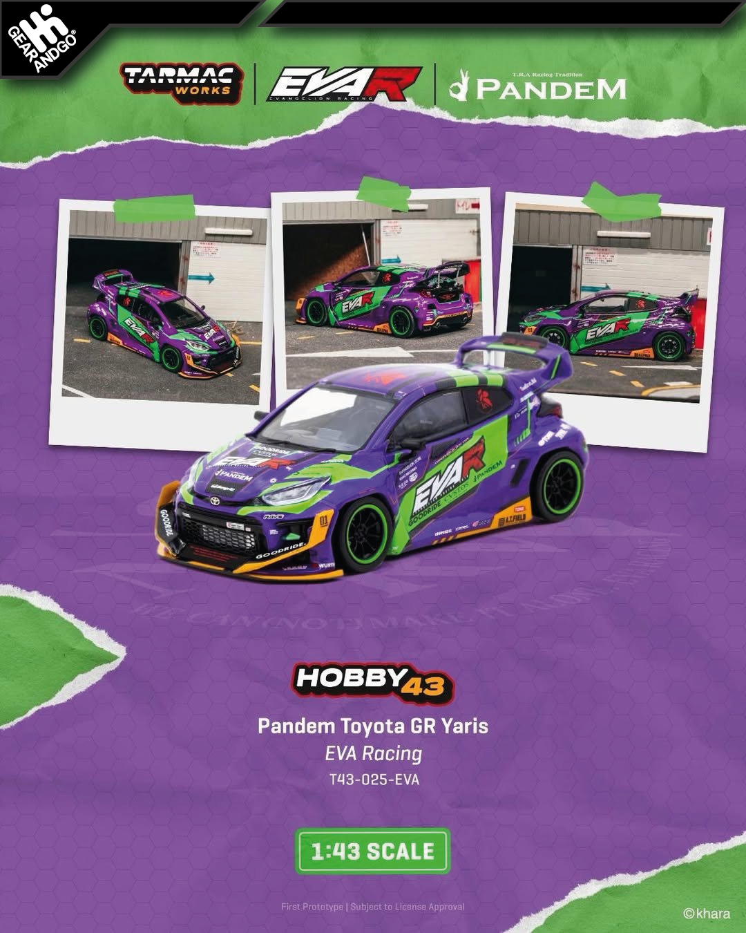 TARMAC - 1/43 - 2025 TOYOTA YARIS GR PANDEM EVA RACING