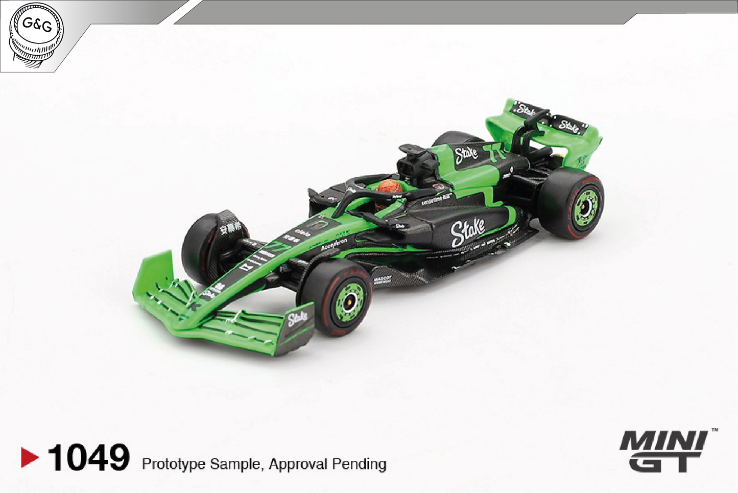 MINI GT 1049 - 2024 KICK SAUBER C44 #77 VALTTERI BOTTAS F1 CHINESE GP