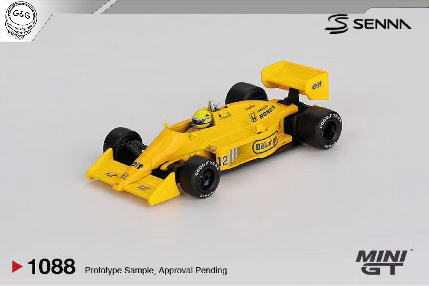 MINI GT 1088 - 1987 LOTUS 99T #12 AYRTON SENNA MONACO GRAND PRIX WINNER