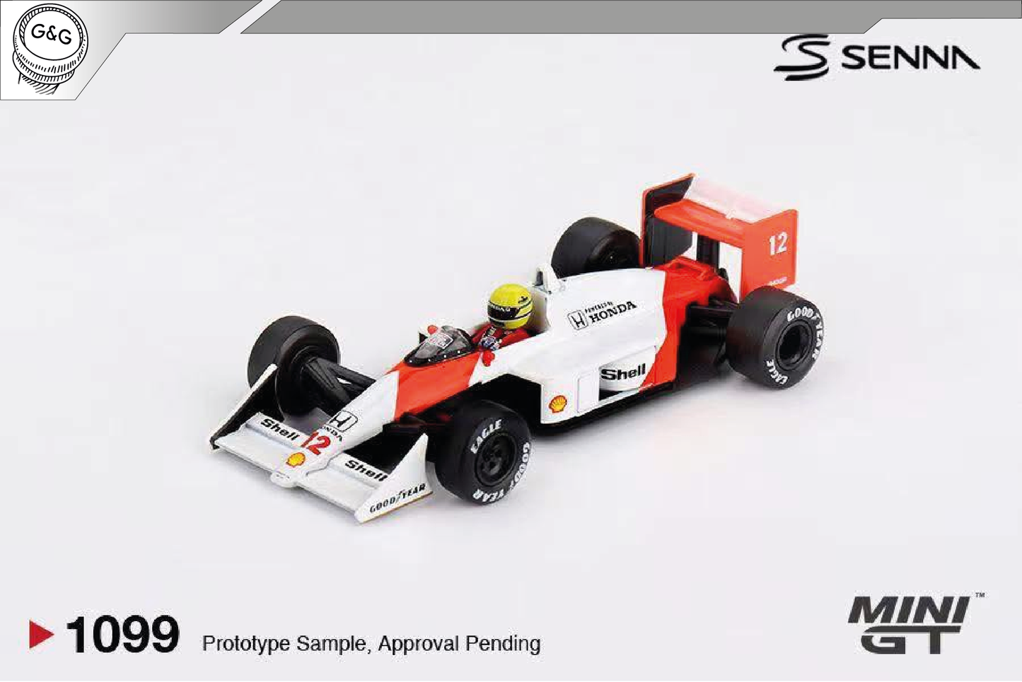 MINI GT 1099 - 1988 MCLAREN MP4/4 #12 AYRTON SENNA JAPANESE GRAND PRIX WINNER