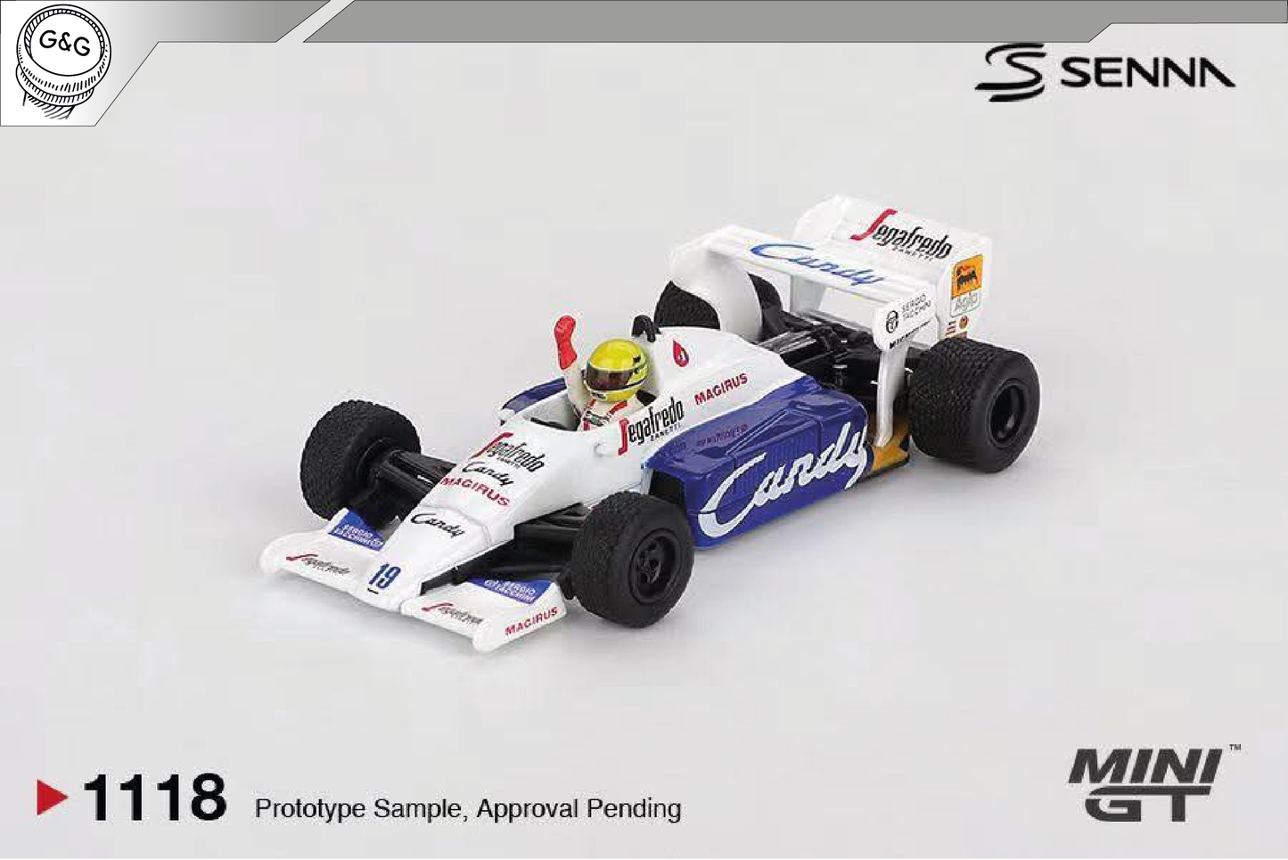 MINI GT 1118 - 1984 TOLEMAN TG184 #19 AYRTON SENNA MONACO GRAND PRIX 2ND PLACE