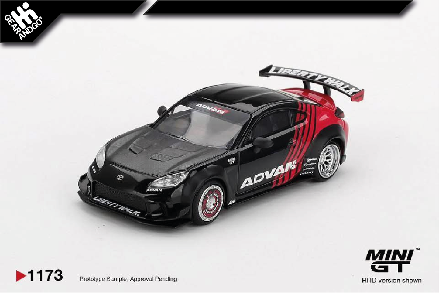 MINI GT 1173 - 2025 TOYOTA GR86 LB NATION *ADVAN*