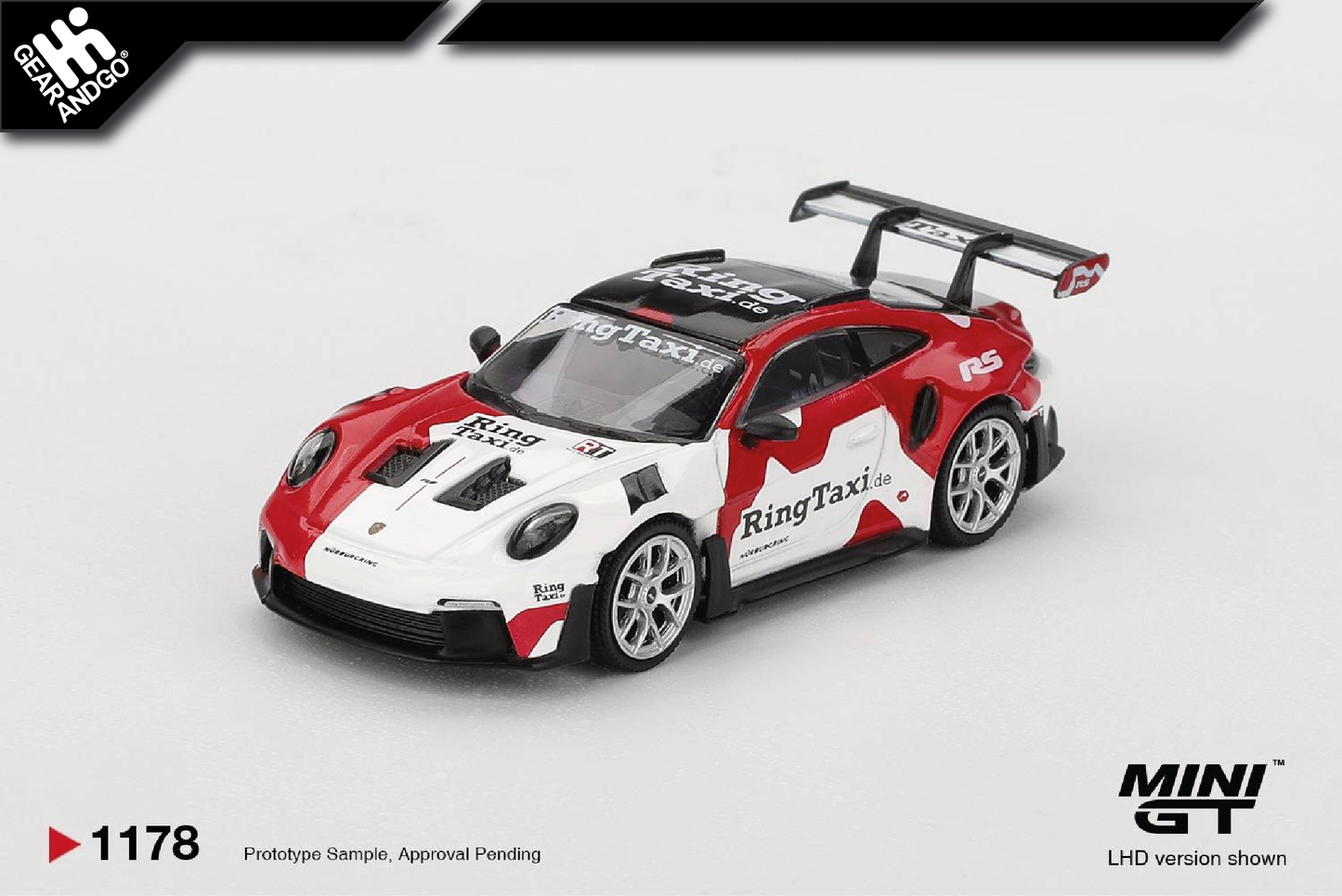 MINI GT 1178 - PORSCHE 911 (992) GT3 RS WEISSACH RINGTAXI