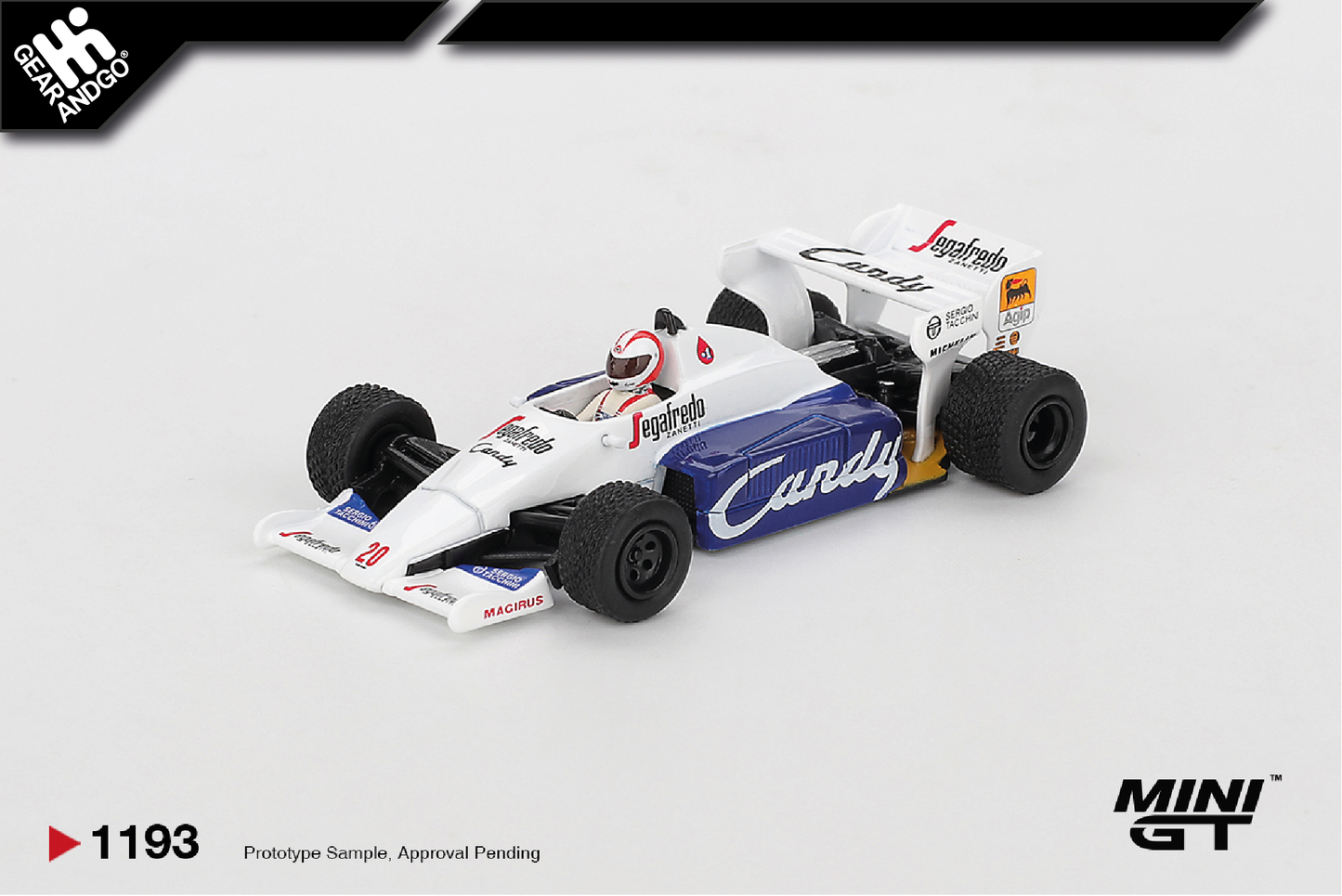 MINI GT 1193 - 1984 TOLEMAN TG184 #20 JOHNNY CECOTTO MONACO GRAND PRIX