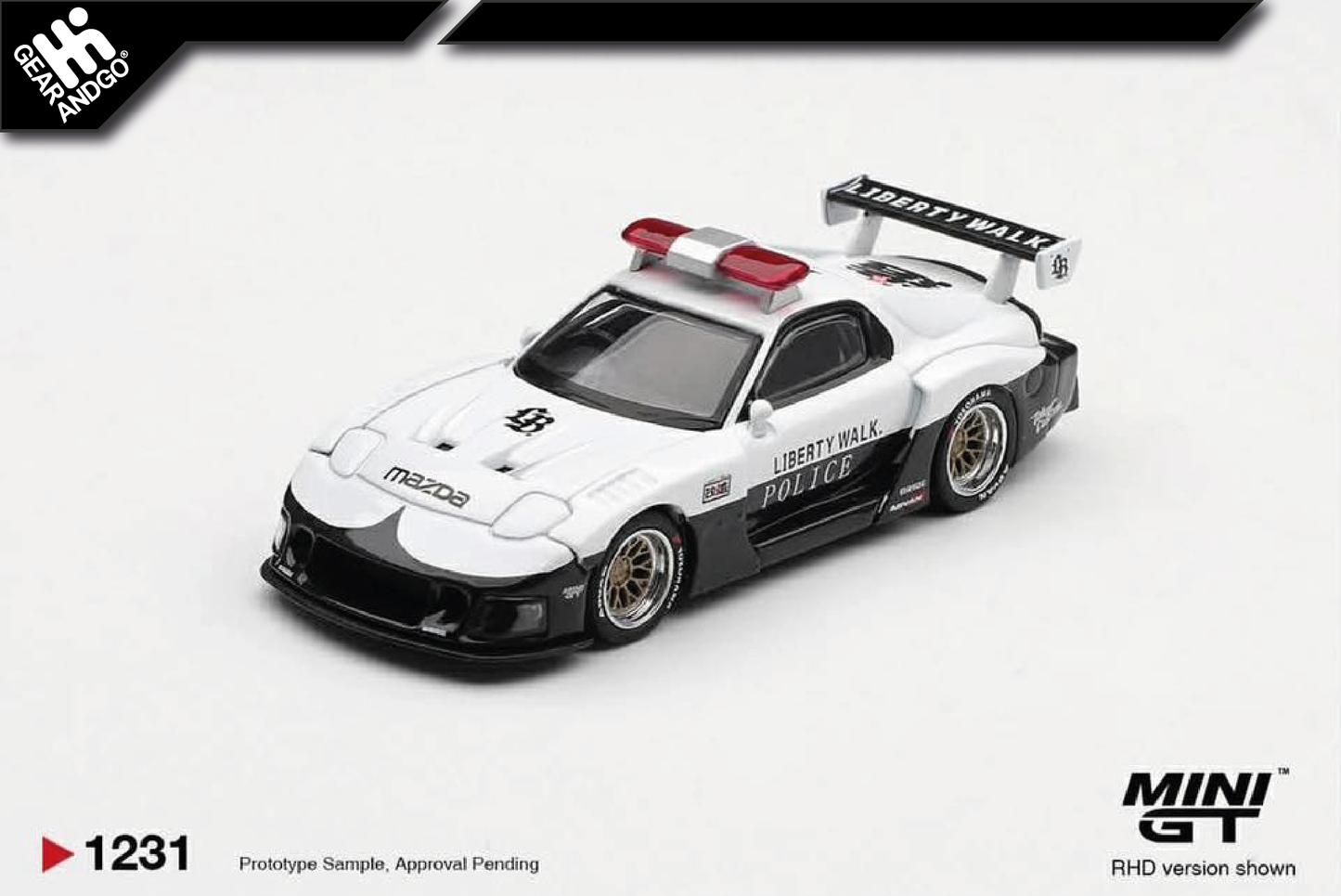 MINI GT 1231 - 1998 MAZDA RX-7 LB-SUPER SILHOUETTE POLICE