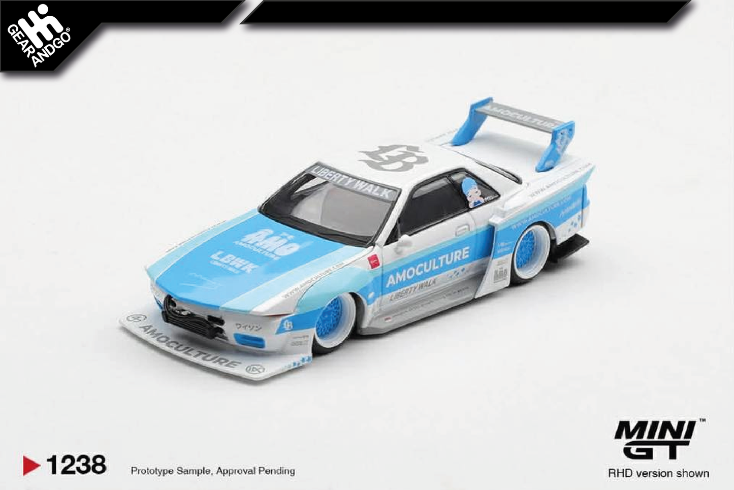 MINI GT 1238 - NISSAN SKYLINE GT-R (R32) LBWK KAIDO WORKS AMOCULTURE