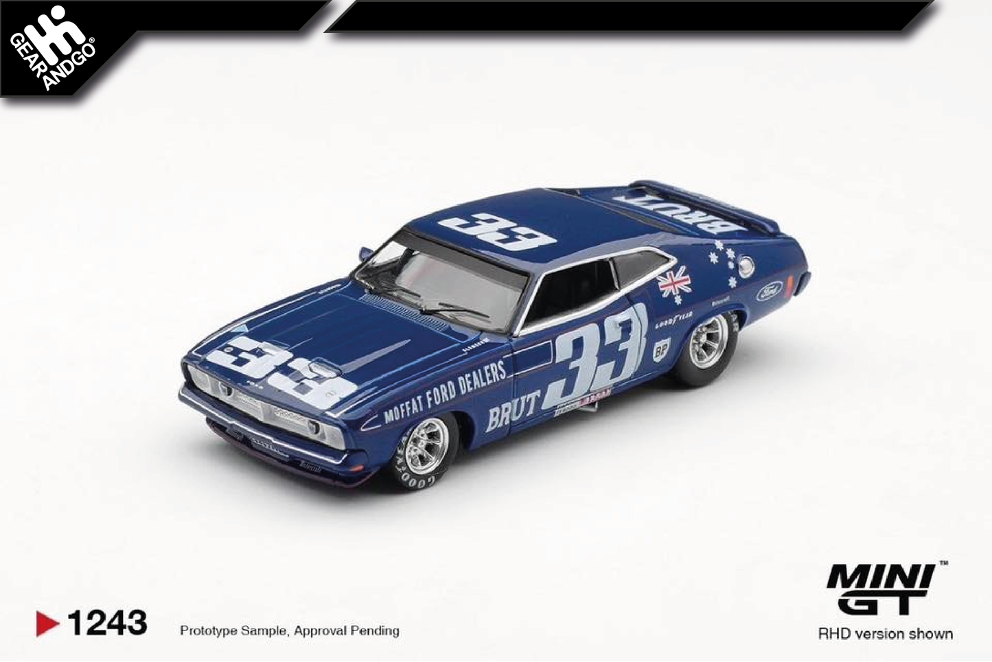 MINI GT 1243 - 1974 FORD FALCON (XB) GT #33 BATHURST 1000