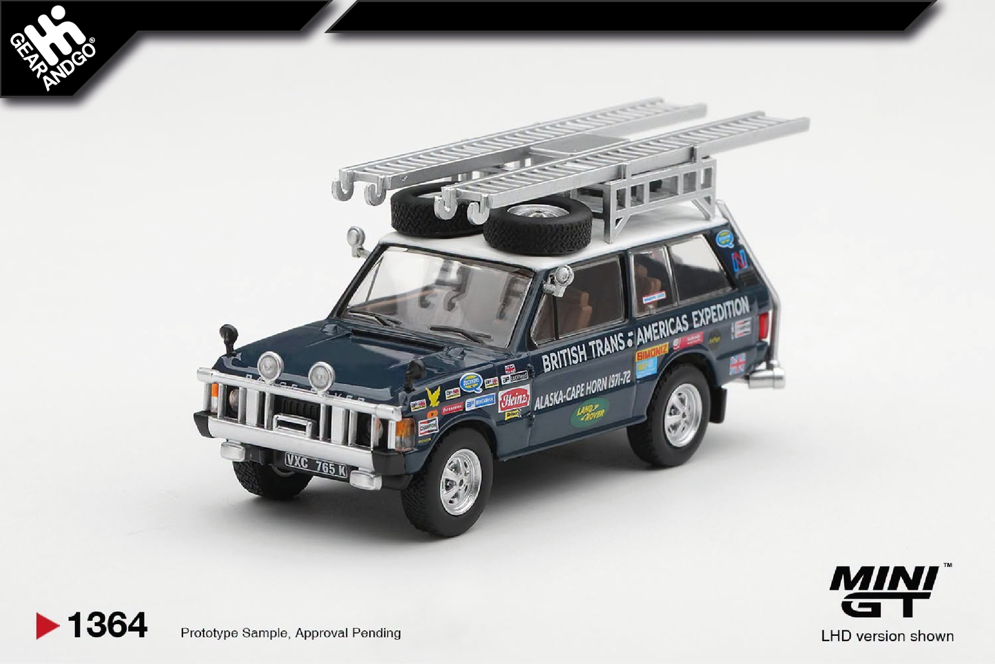 MINI GT 1364 - RANGE ROVER 1971 BRITISH TRANS-AMERICAS EXPEDITION