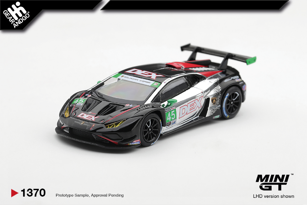 MINI GT 1370 - 2025 LAMBORGHINI HURACAN GT3 EVO2 #45 DEX WAYNE TAYLOR RACING CHEVROLET GRAND PRIX
