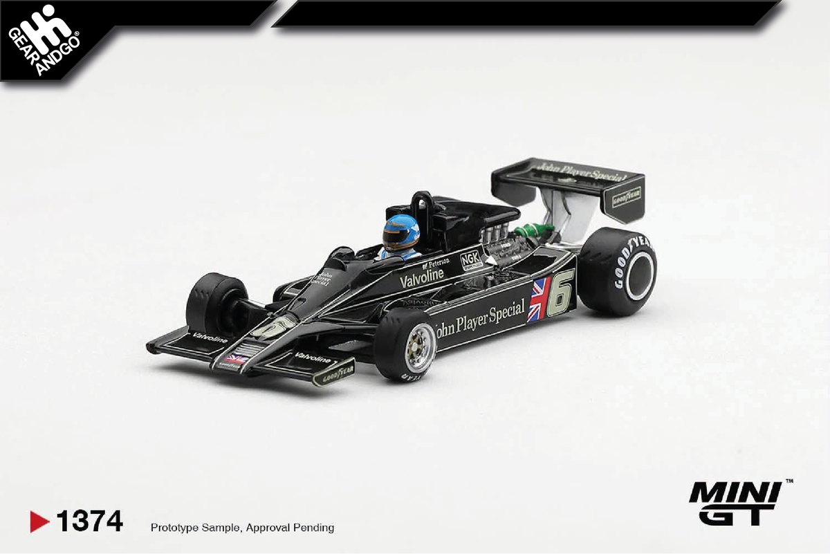 MINI GT 1374 - LOTUS 78 #6 RONNIE PETERSON 1978 S. AFRICAN GP WINNER