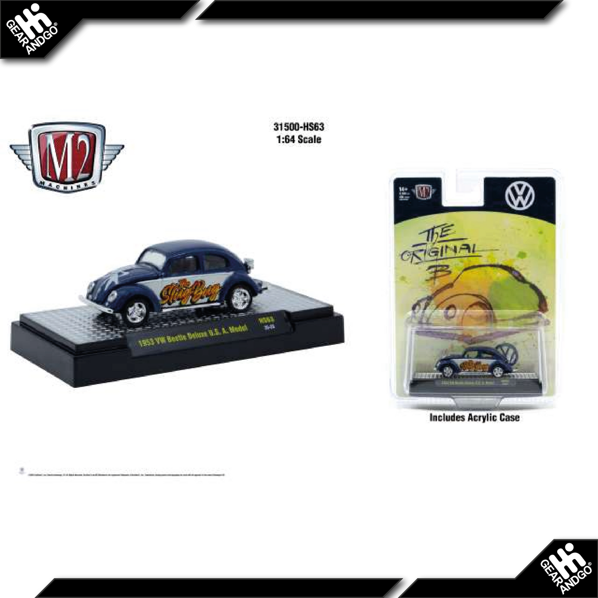 M2 MACHINES 1953 VOLKSWAGEN BEETLE DELUXE U.S.A.