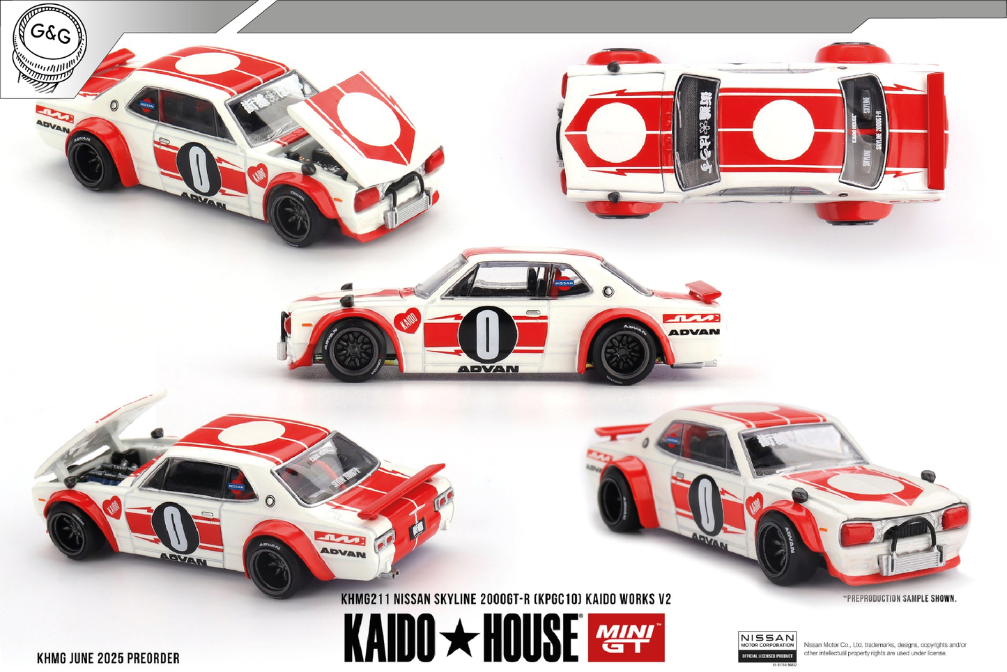 MINI GT KAIDO 211 - 1969 NISSAN SKYLINE GT-R (KPGC10) KAIDO WORKS V2