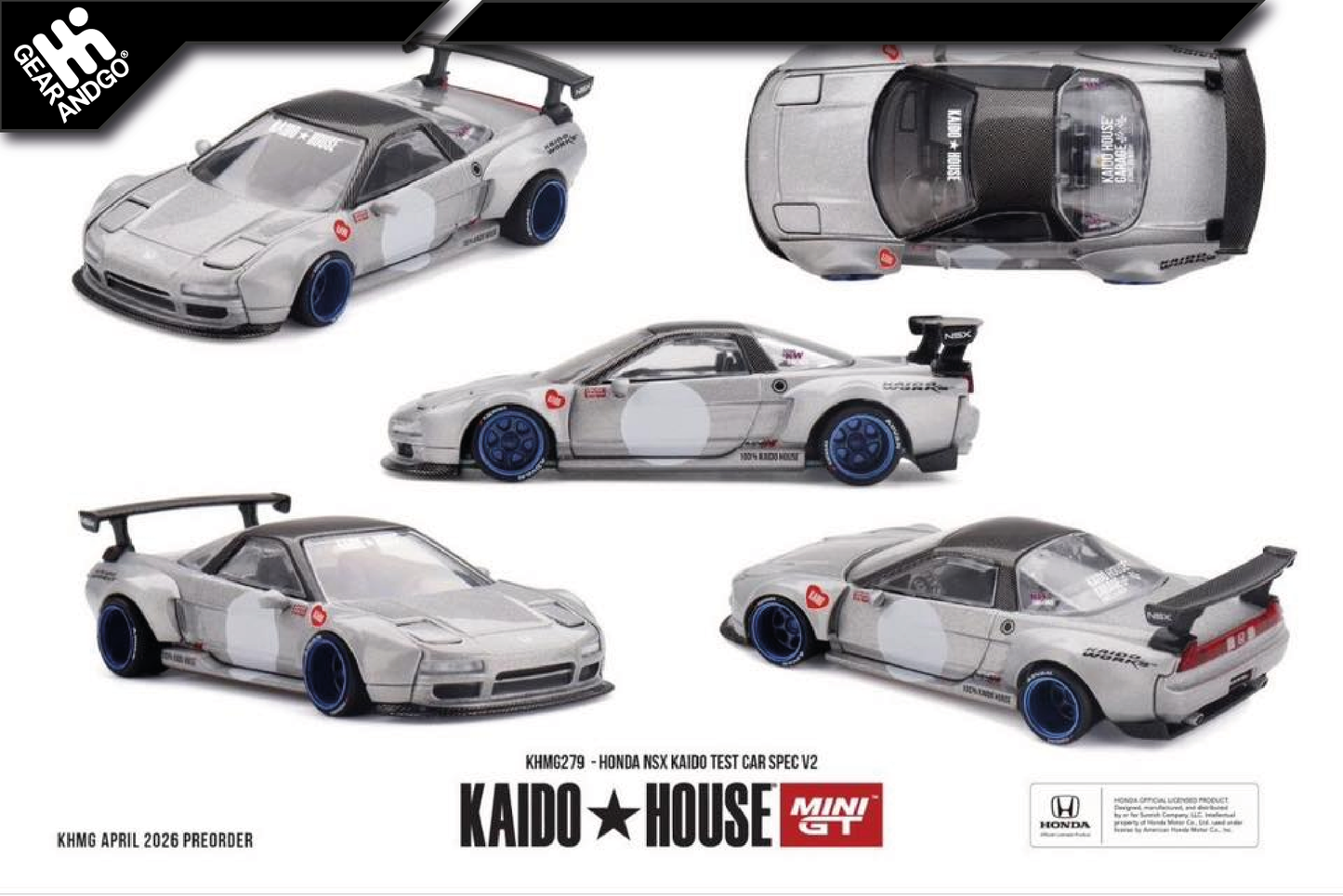 MINI GT KAIDO 279 - HONDA NSX TEST CAR SPEC V2