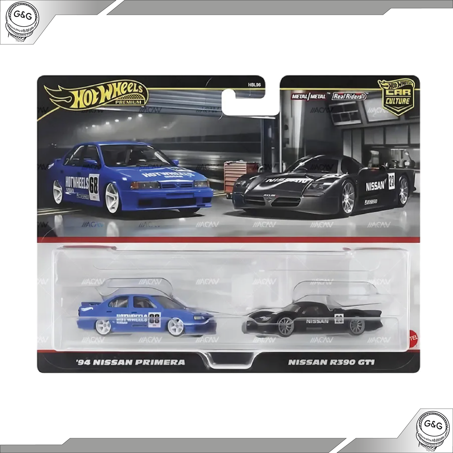 HOT WHEELS 2-PACK - NISSAN PRIMERA + R390 - MIX 3 - 2024
