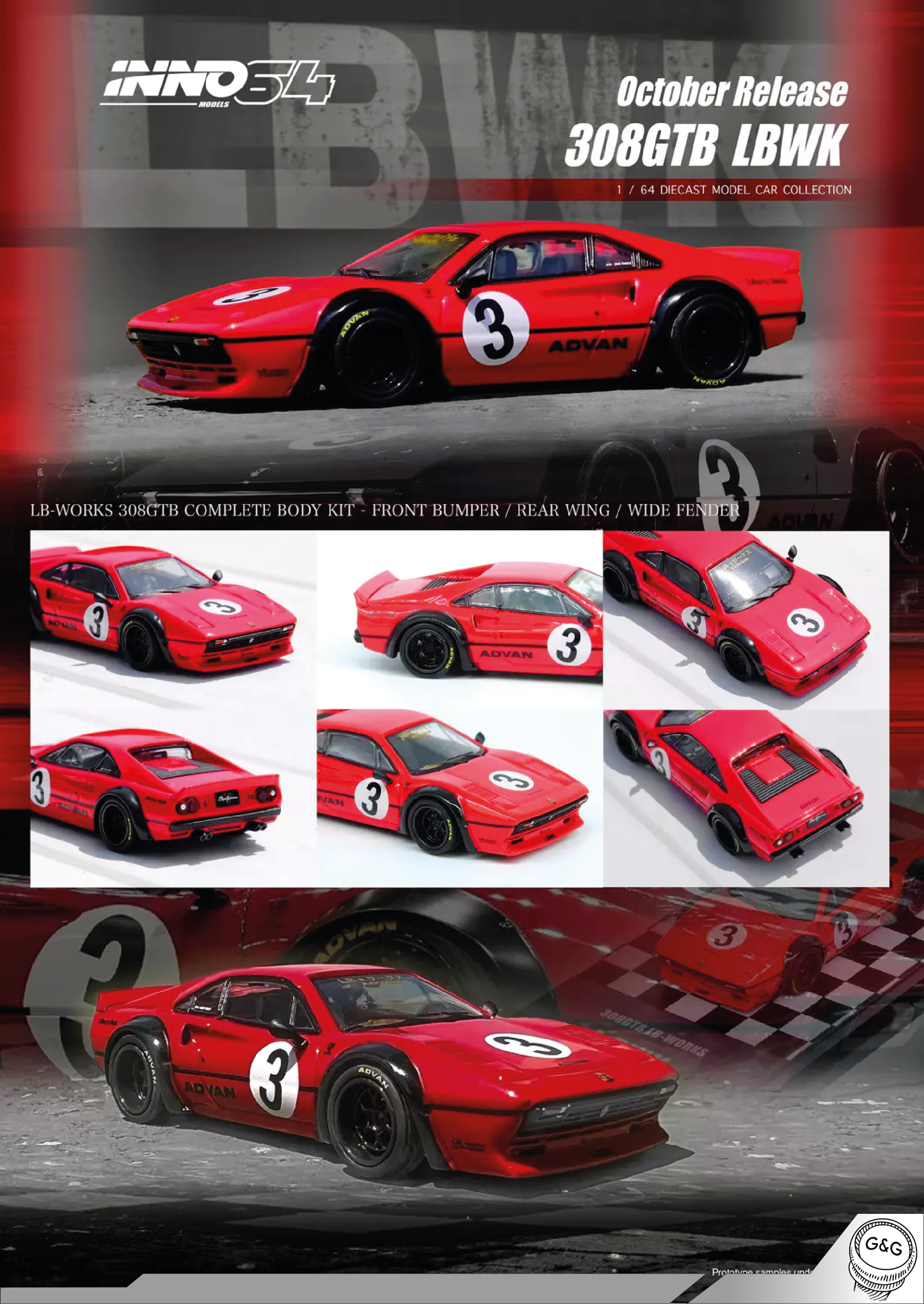 INNO64 FERRARI 308 GTB LBWK