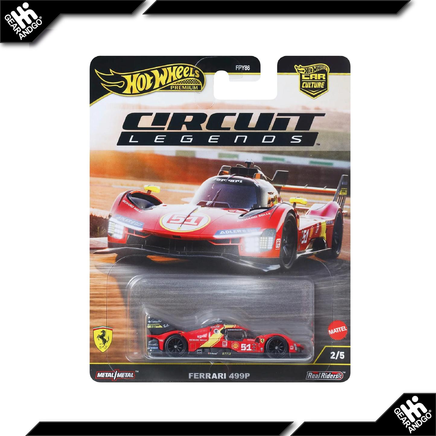 HOT WHEELS CIRCUIT LEGENDS - FERRARI 499P *OHLÁ KARTA*