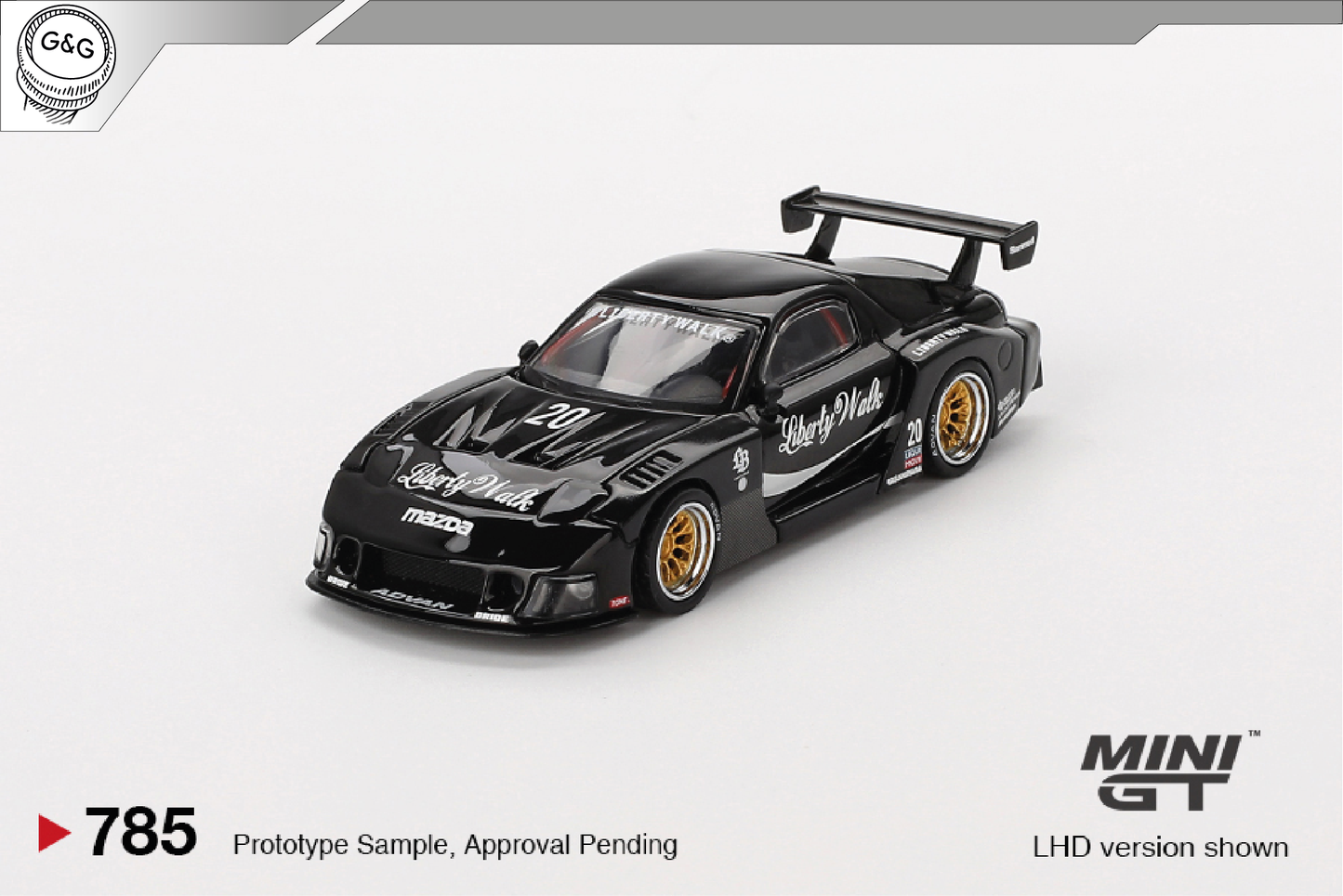 MINI GT 785 - MAZDA RX-7 LB-SUPER SILHOUETTE LIBERTY WALK BLACK