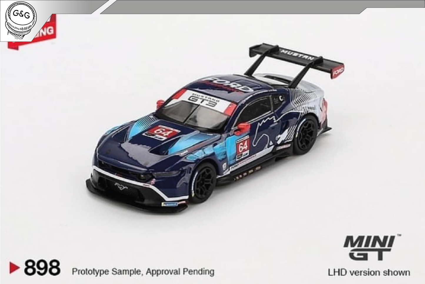MINI GT 898 - 2024 FORD MUSTANG GT3 #64 FORD MULTIMATIC MOTORSPORTS DAYTONA 24 HRS