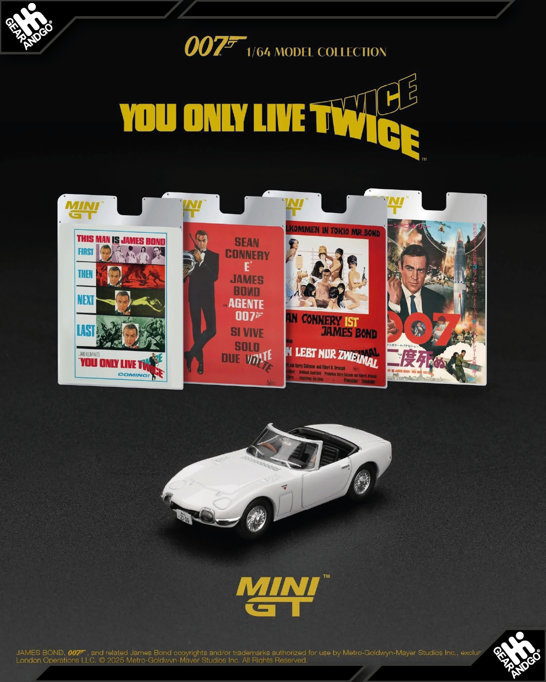 MINI GT 915 - TOYOTA 2000GT YOU ONLY LIVE TWICE 1967