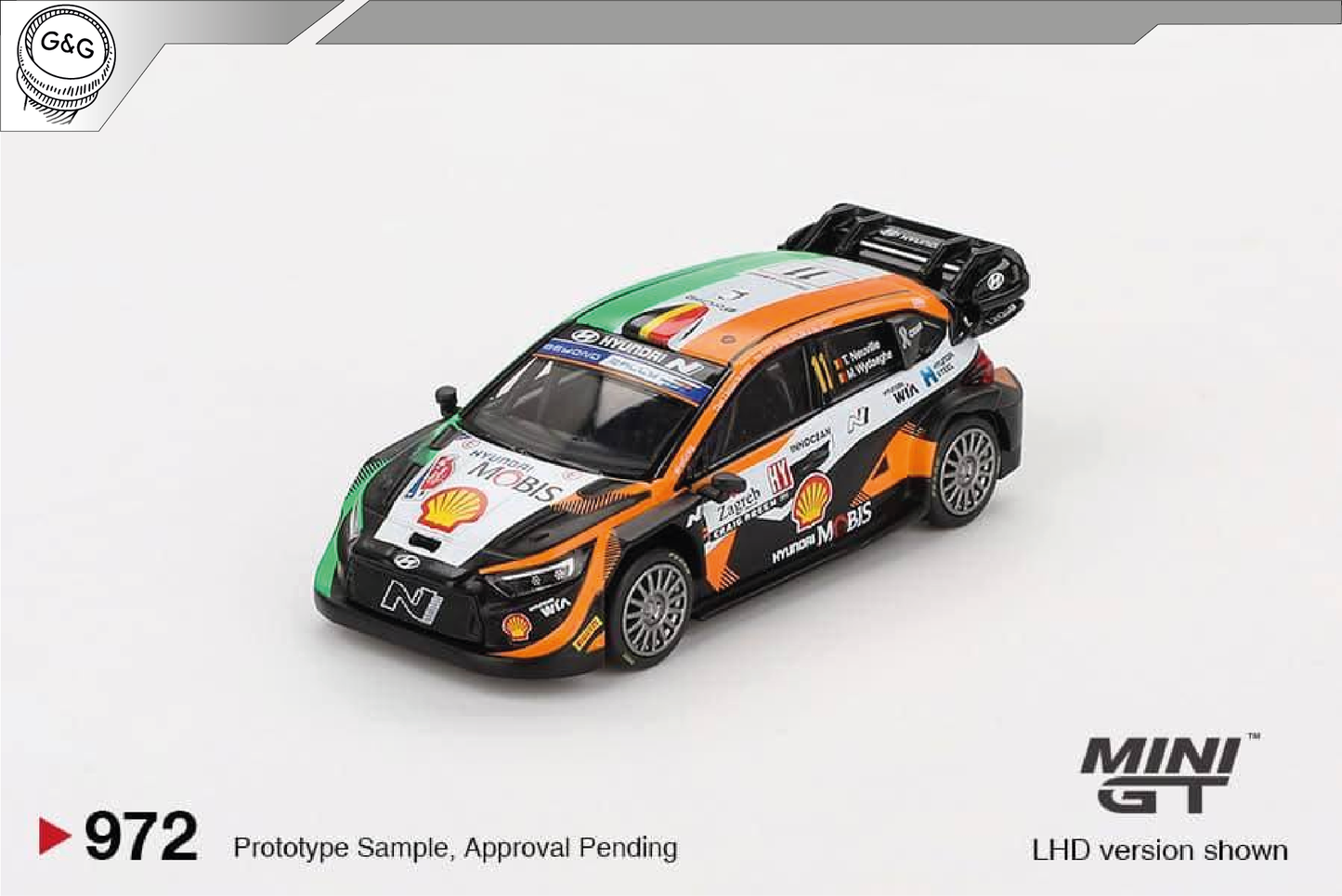 MINI GT 972 - 2023 HYUNDAI I20 N RALLY 1 #11 RALLY CROATIA