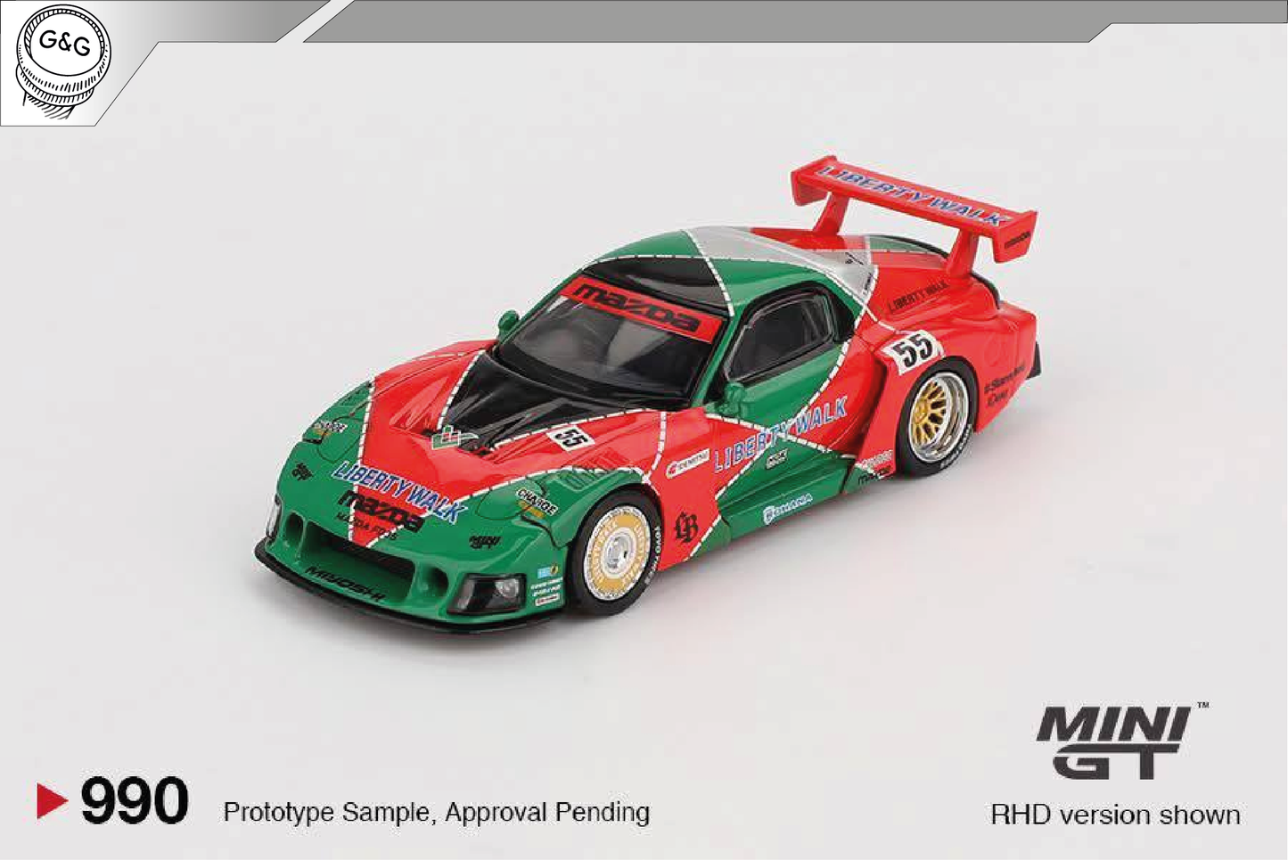 MINI GT 990 - 2024 MAZDA RX7 (FD3S) LB-SUPER SILHOUETTE 787B TAS