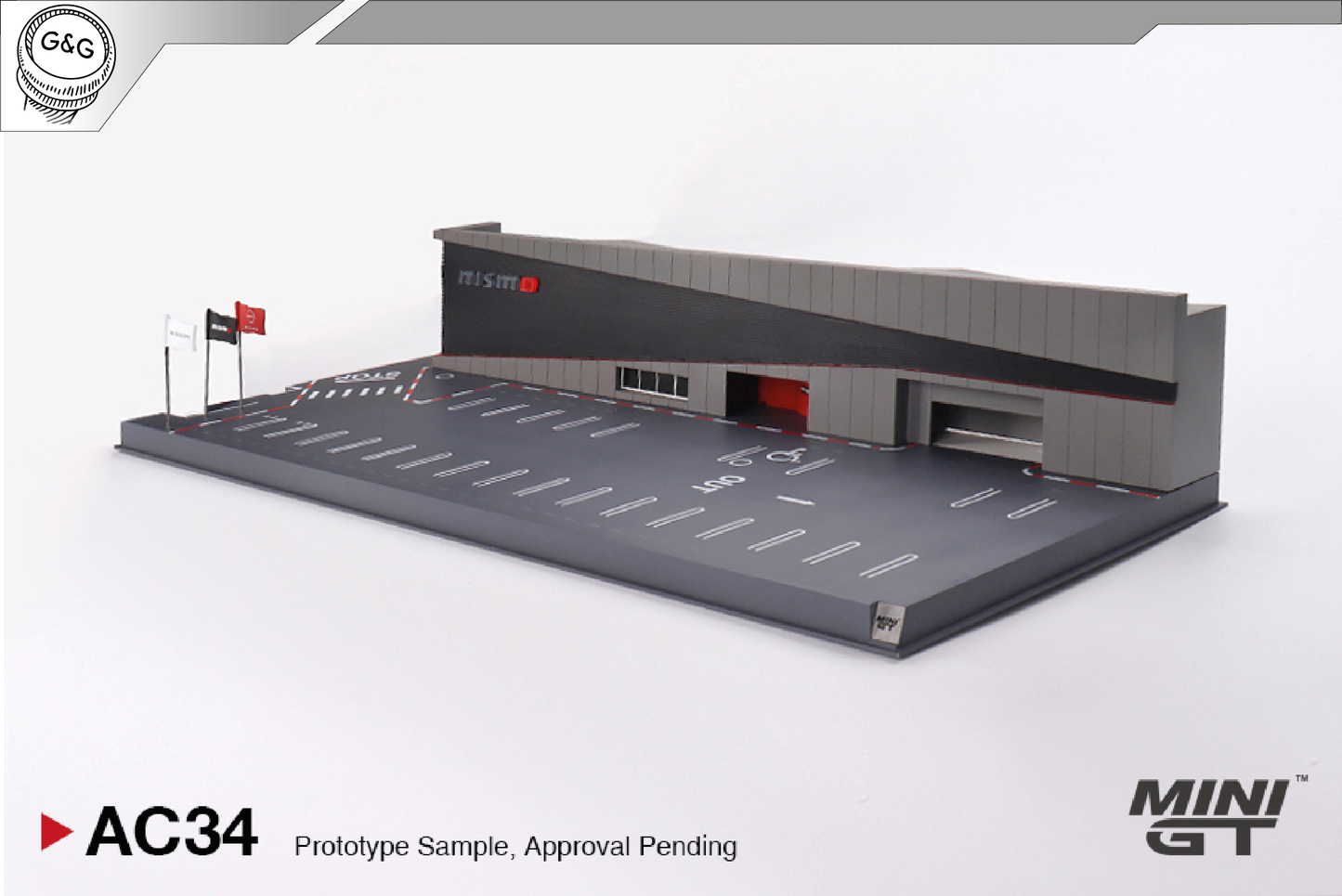 MINI GT AC34 - NISSAN MOTORSPORTS & CUSTOMIZING CO.,LTD. NISMO OPERATION *DIO RAMA* ROZBALENÉ