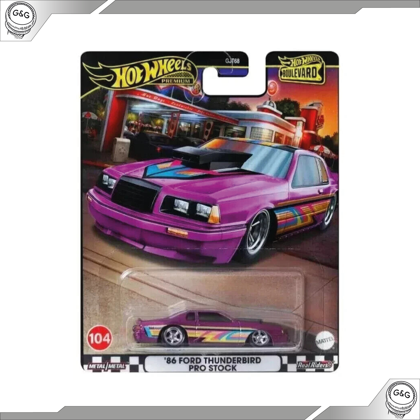HOT WHEELS BOULEVARD #104 - '86 FORD THUNDERBIRD PRO STOCK