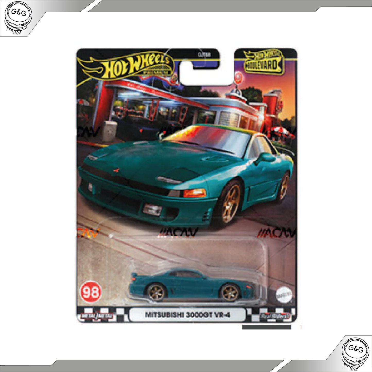 HOT WHEELS BOULEVARD #98 - MITSUBISHI 3000GT VR-4