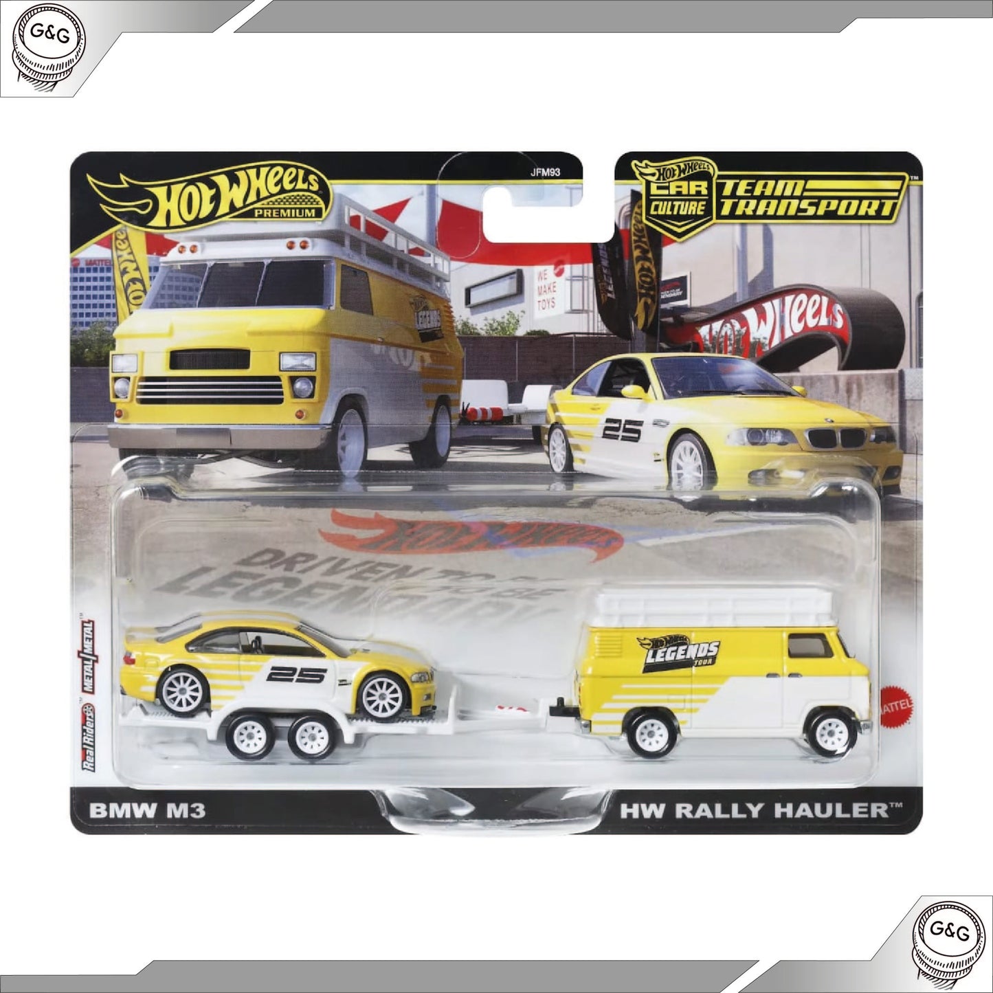 ‼️POUZE ŠPATNÉ KARTY‼️ HOT WHEELS TEAM TRANSPORT - BMW M3 + HW RALLY HAULER *HOT WHEELS LEGENDS TOUR EXCLUSIVE*