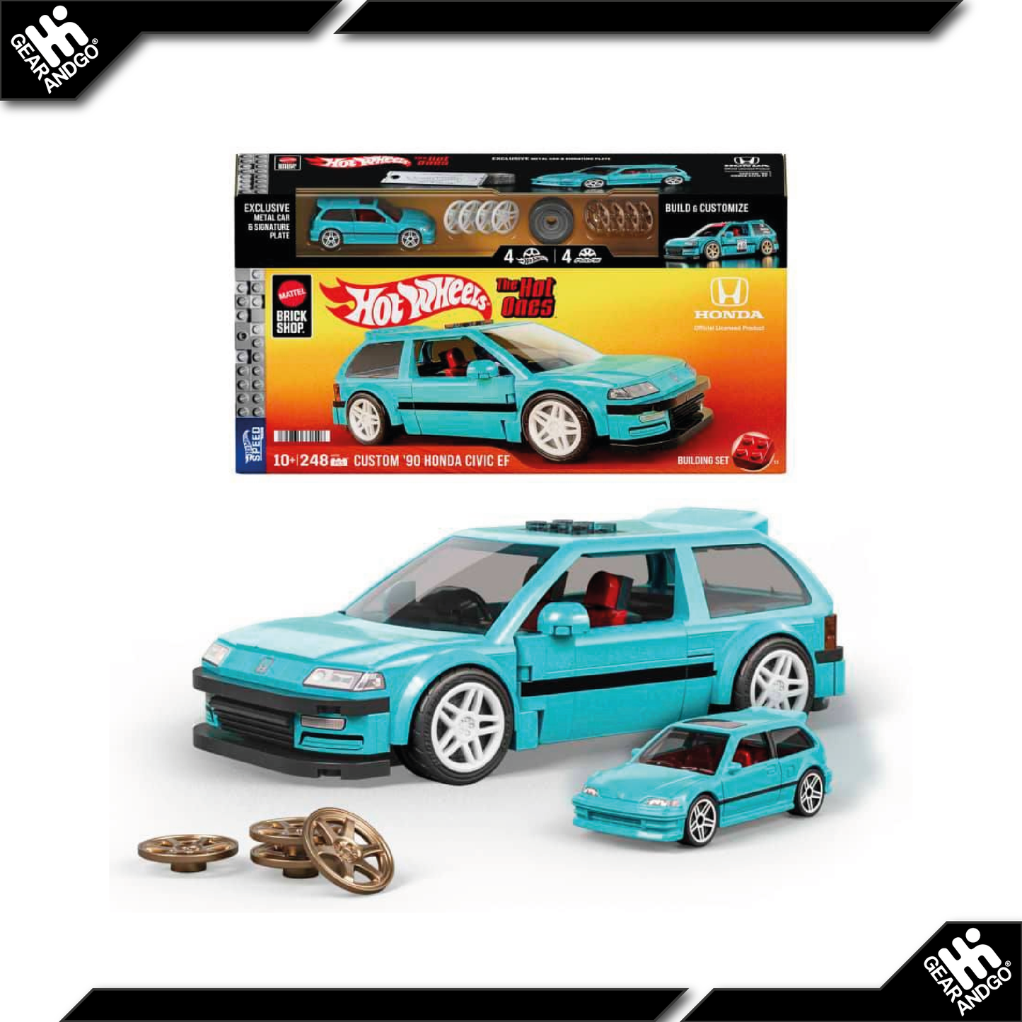 HOT WHEELS BRICK SHOP - 1/32 CUSTOM '90 HONDA CIVIC EF