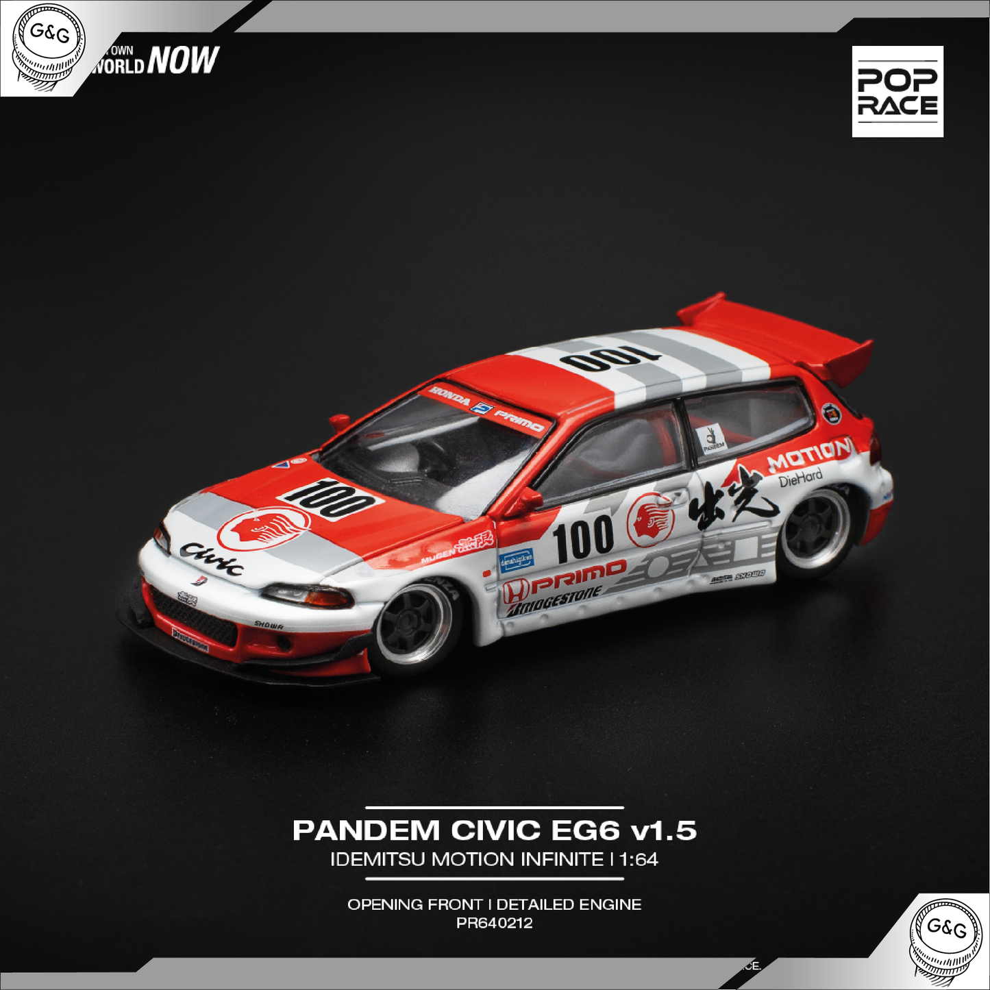 POP RACE PANDEM CIVIC EG6 V1.5 IDEMITSU MOTION INFINITE
