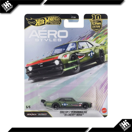 HOT WHEELS AÉRO STYLES - CUSTOM - PERSONNALISE '70 CHEVY NOVA