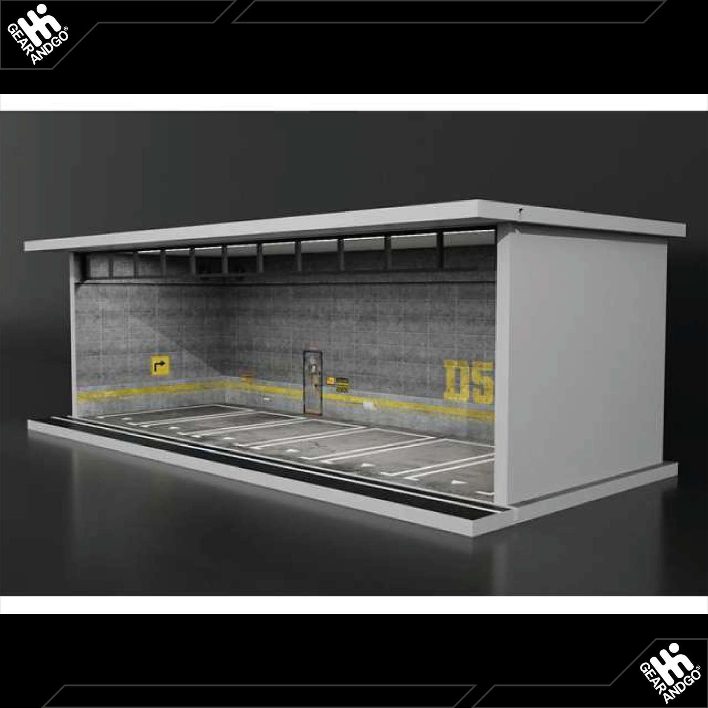 BLACK BOX DIORAMA - D5 GARAGE WITH LIGHT