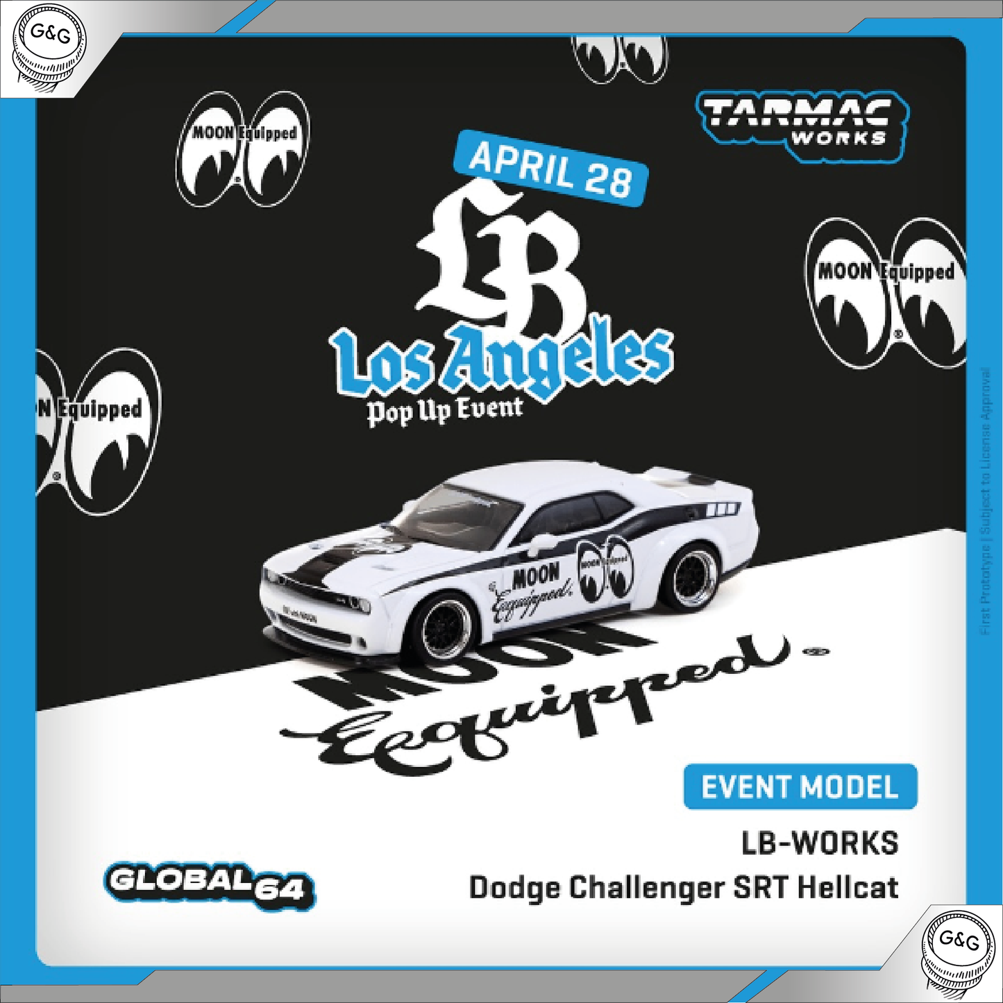 TARMAC DODGE CHALLENGER SRT HELLCAT *MOON EYES*