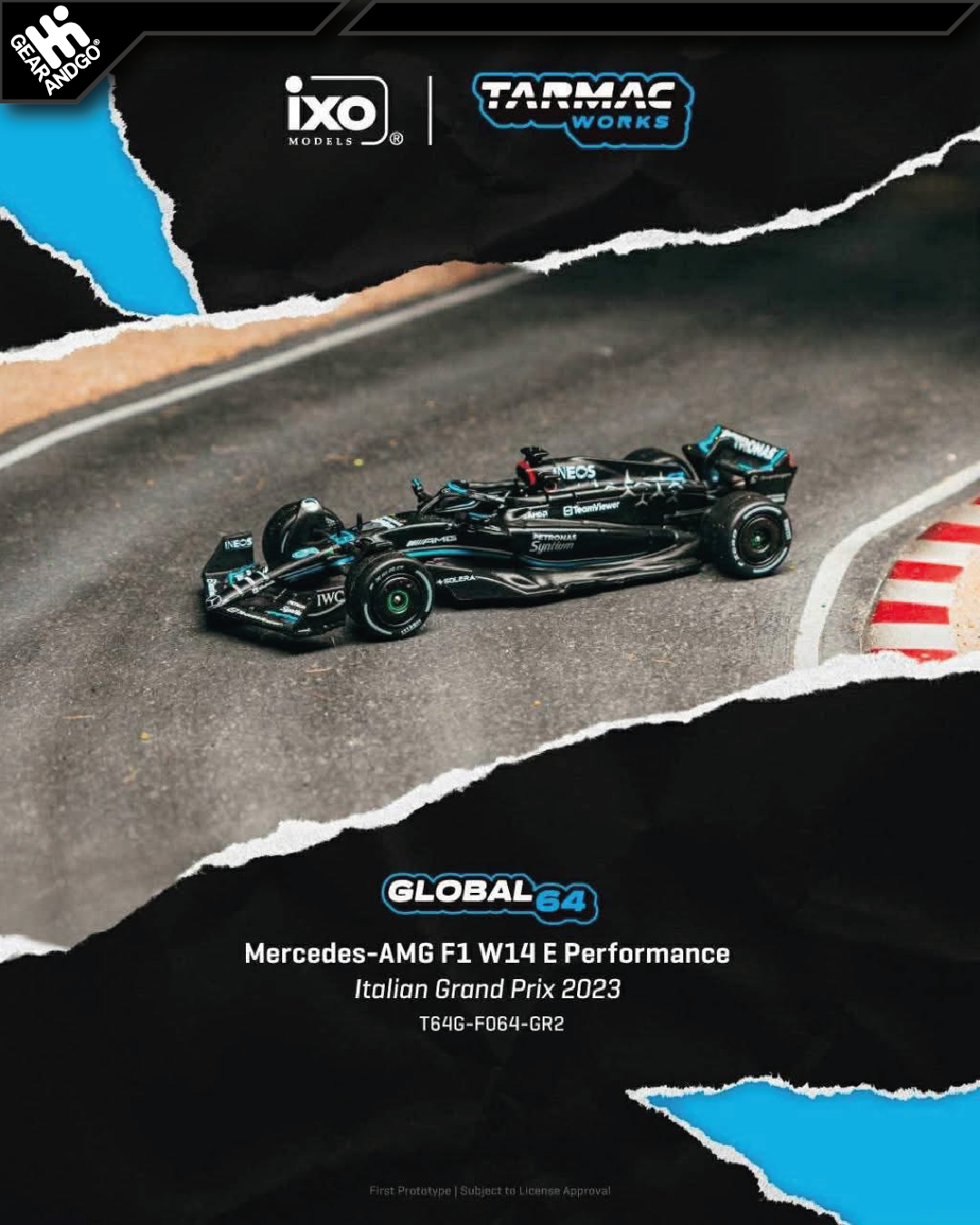 TARMAC - 2023 MERCEDES-BENZ AMG F1 W14 E PERFORMANCE, GEORGE RUSSEL ITALIAN GRAND PRIX