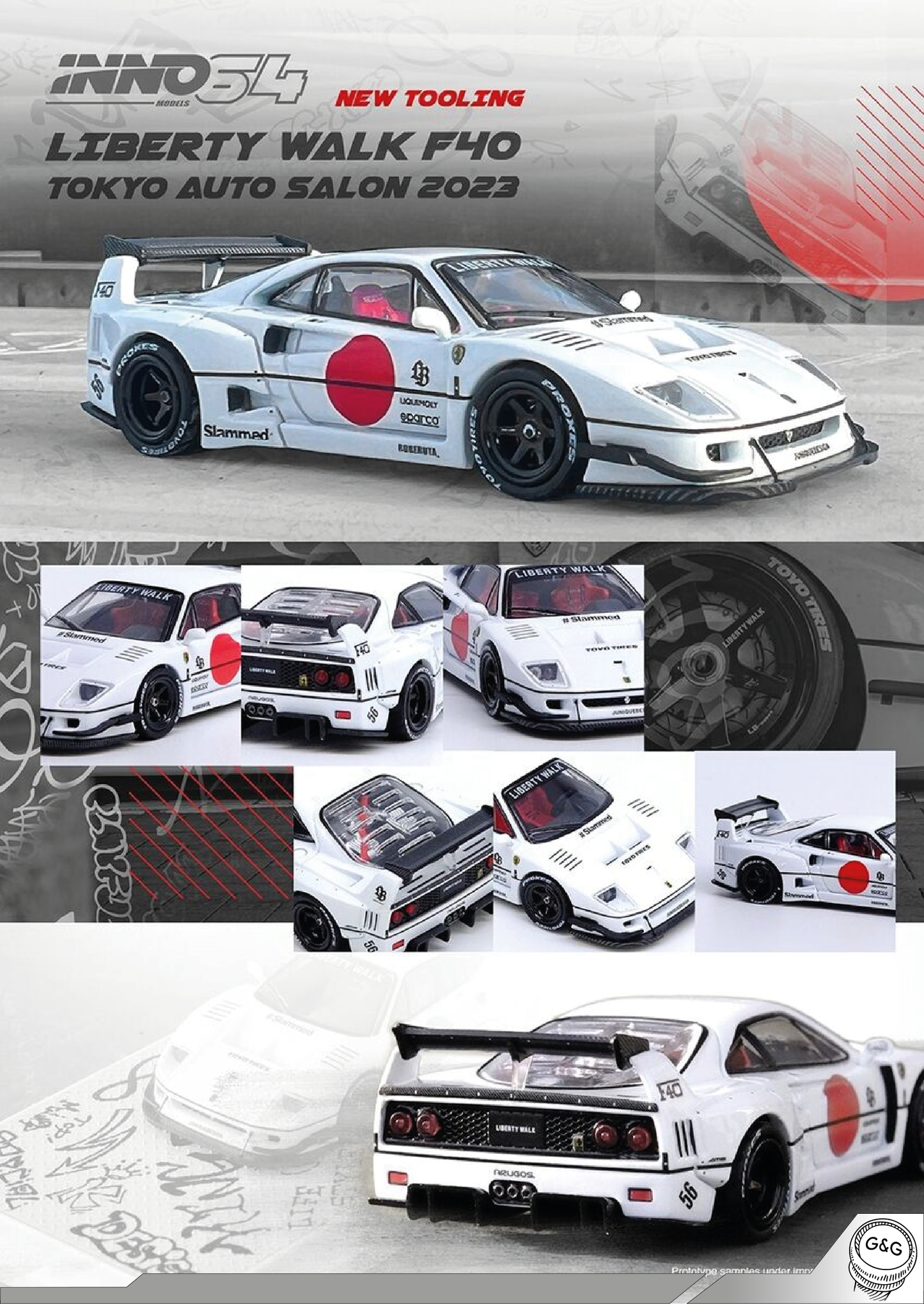 INNO64 FERRARI F40 LBWK TOKYO AUTOSALON 2023