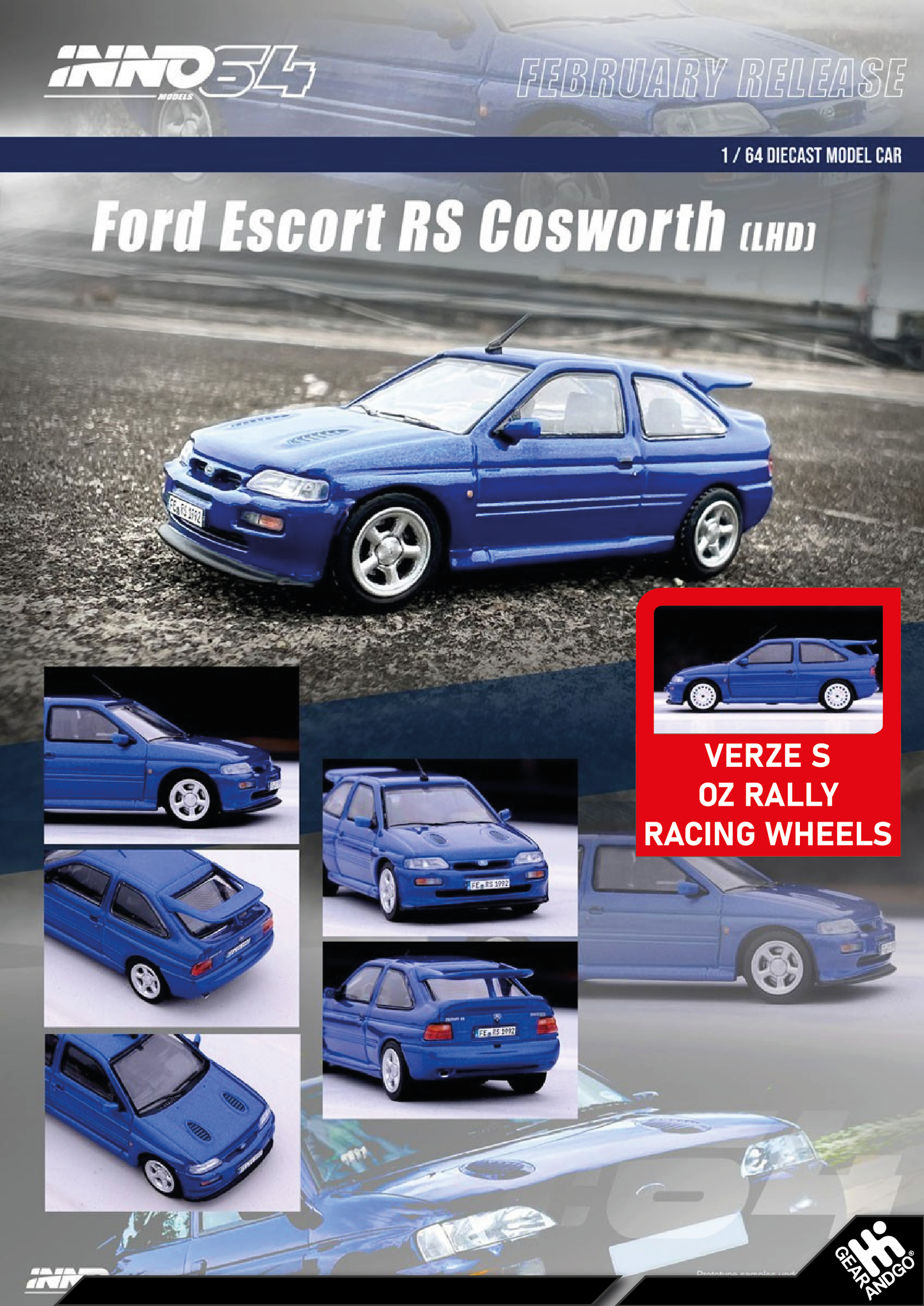 INNO64 - FORD ESCORT RS COSWORTH - OZ RACING WHEELS