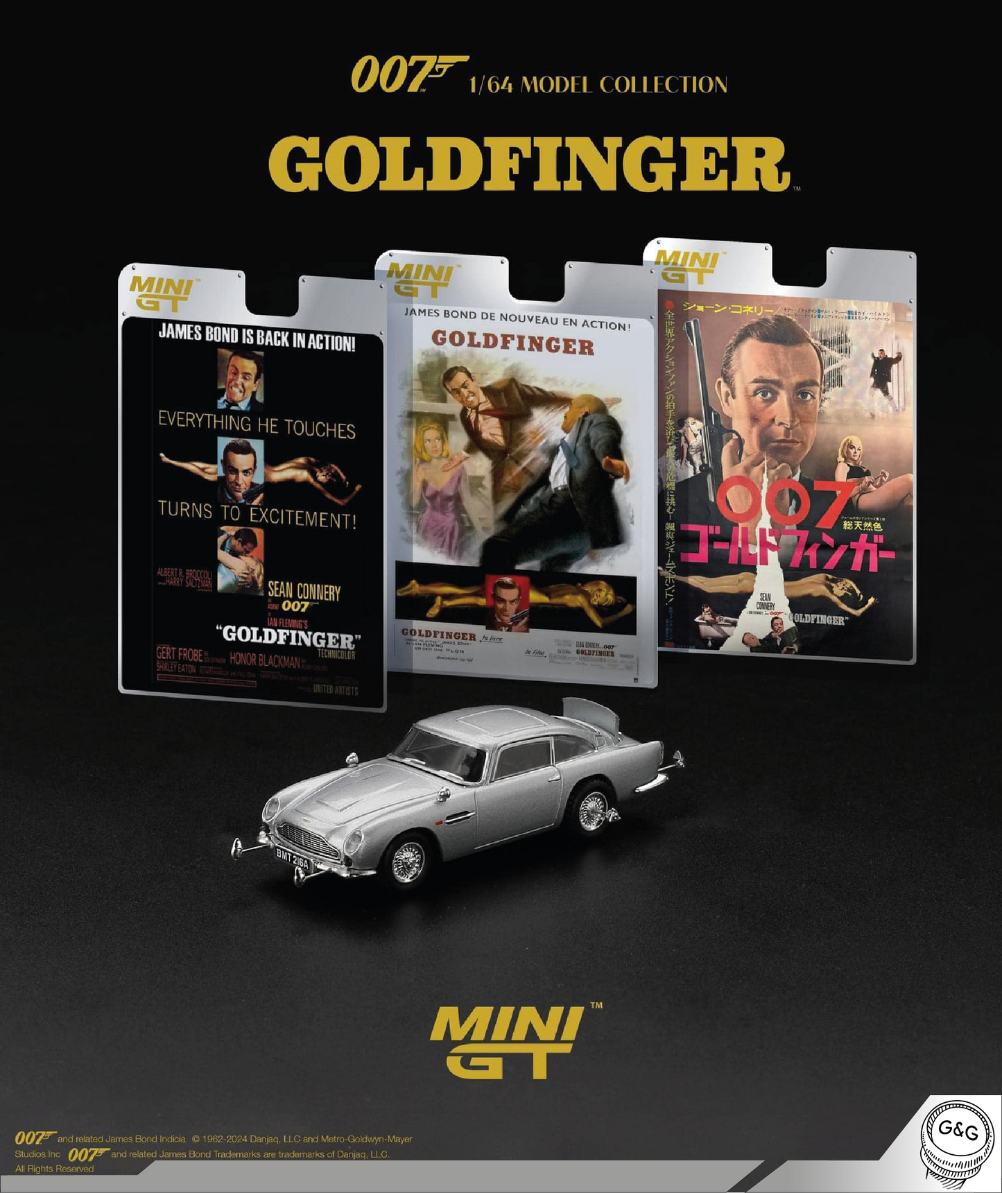 MINI GT 900 - 1965 ASTON MARTIN DB5 *GOLDFINGER*