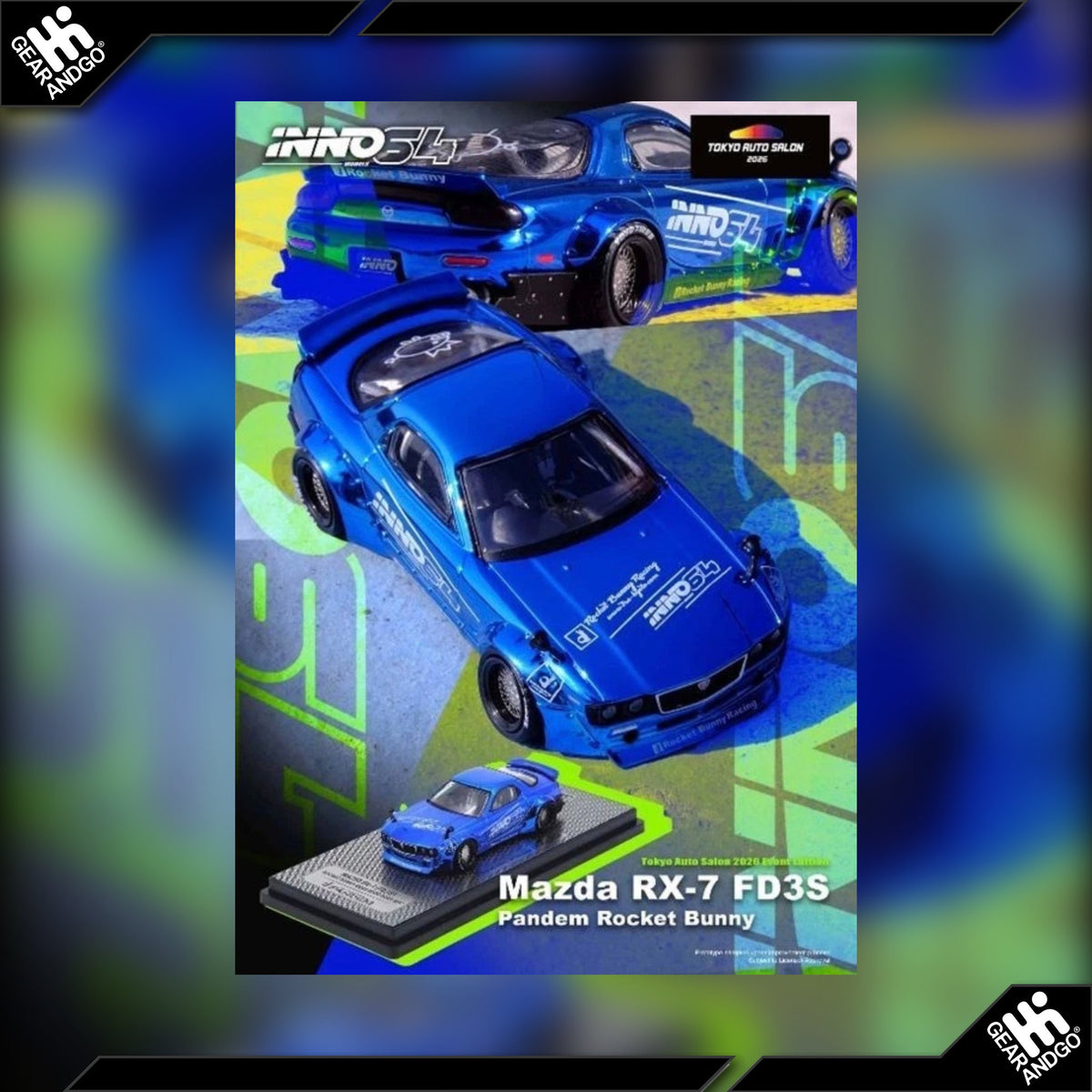 Inno64 Mazda RX-7 FD3S Pandem Rocket Bunny Tokyo Auto Salon 2026