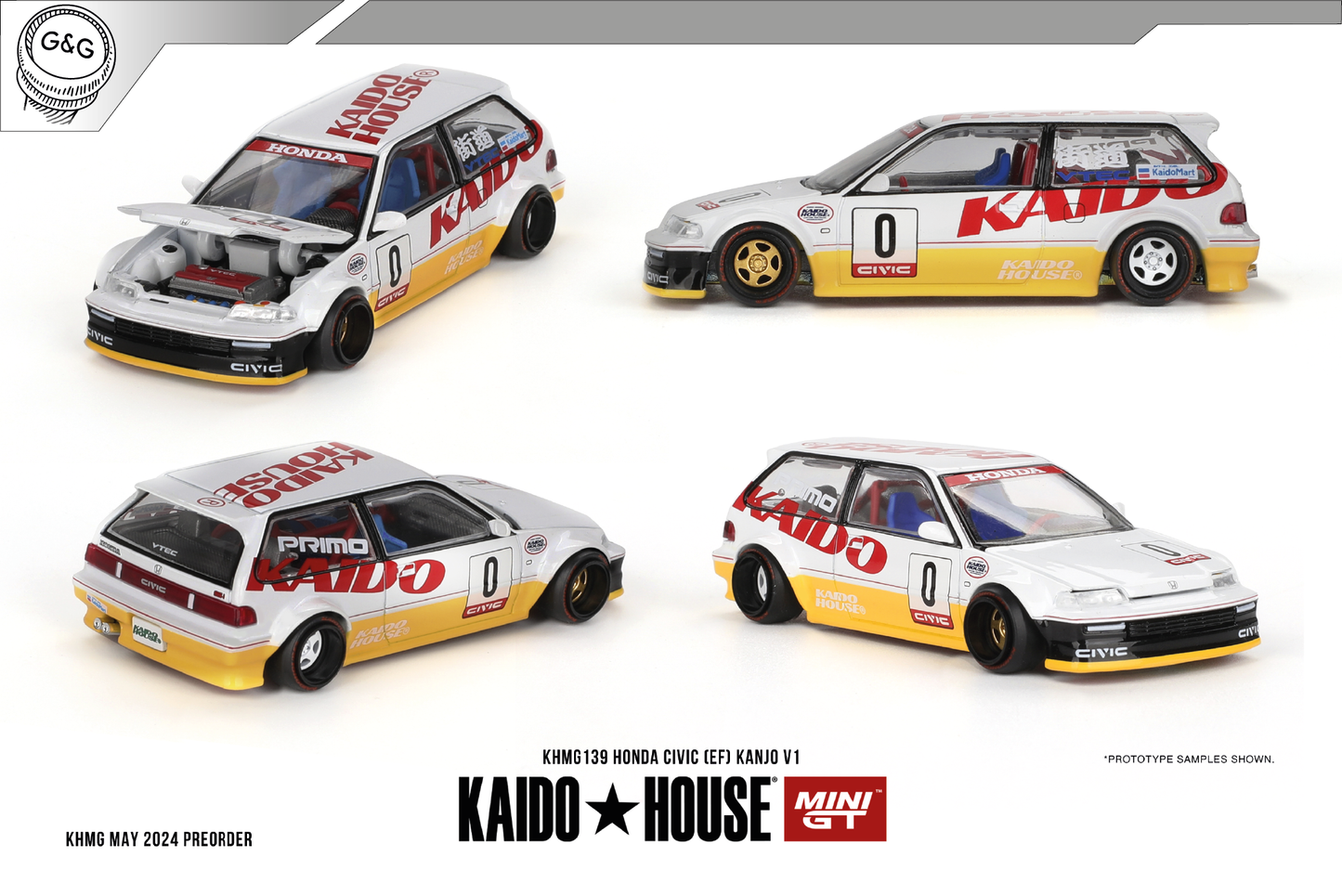 MINI GT KAIDO 139 - HONDA CIVIC (EF) KANJO V1