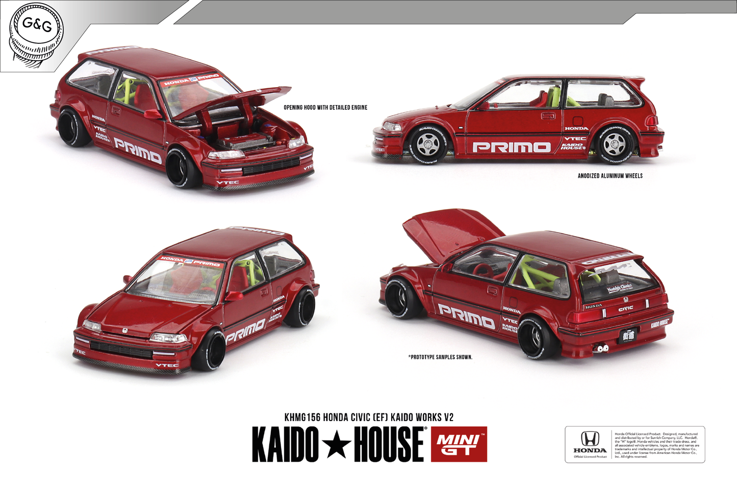 MINI GT KAIDO 156 - HONDA CIVIC (EF) KAIDO WORKS V2