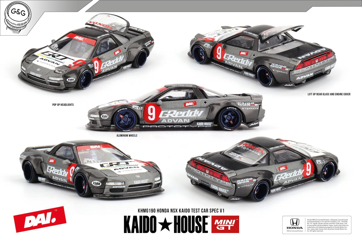MINI GT KAIDO 190 - HONDA NSX KAIDO TEST CAR SPEC V1