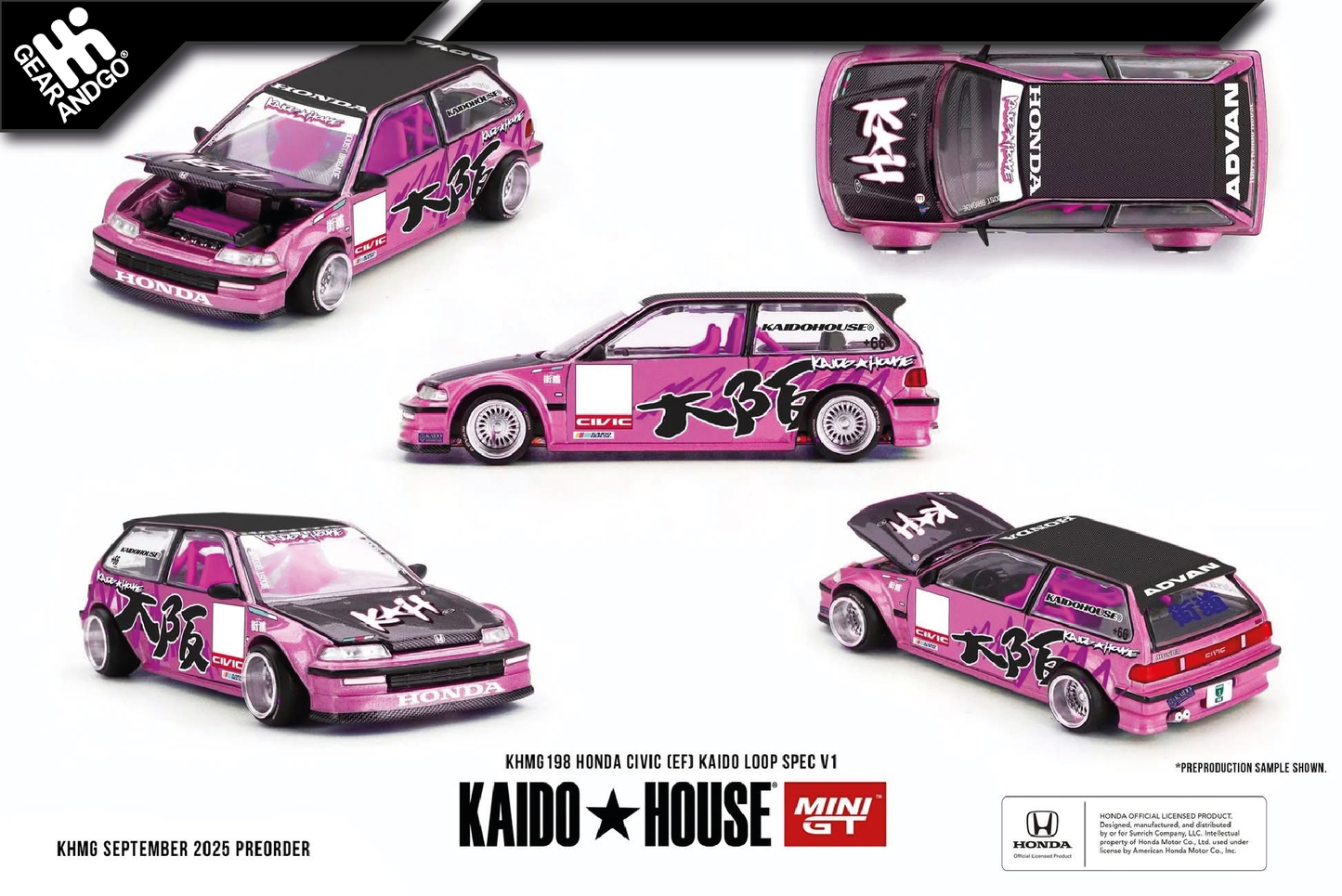 MINI GT KAIDO 198 - HONDA CIVIC (EF) KAIDO LOOP SPEC V1