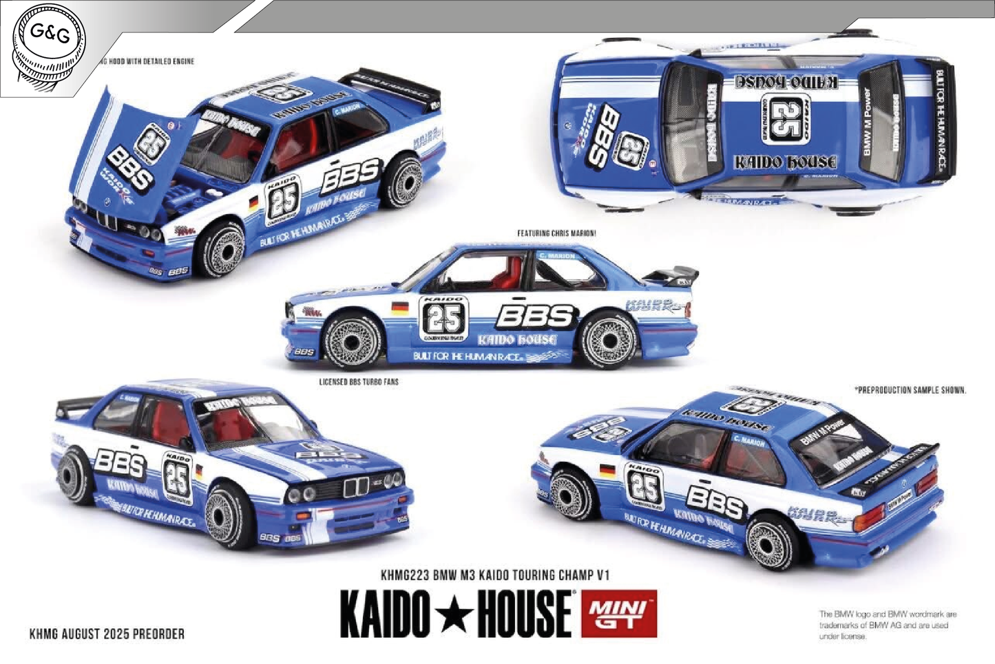 MINI GT KAIDO 223 - 1989 BMW M3 (E30) *KAIDO TOURING CHAPM V1*