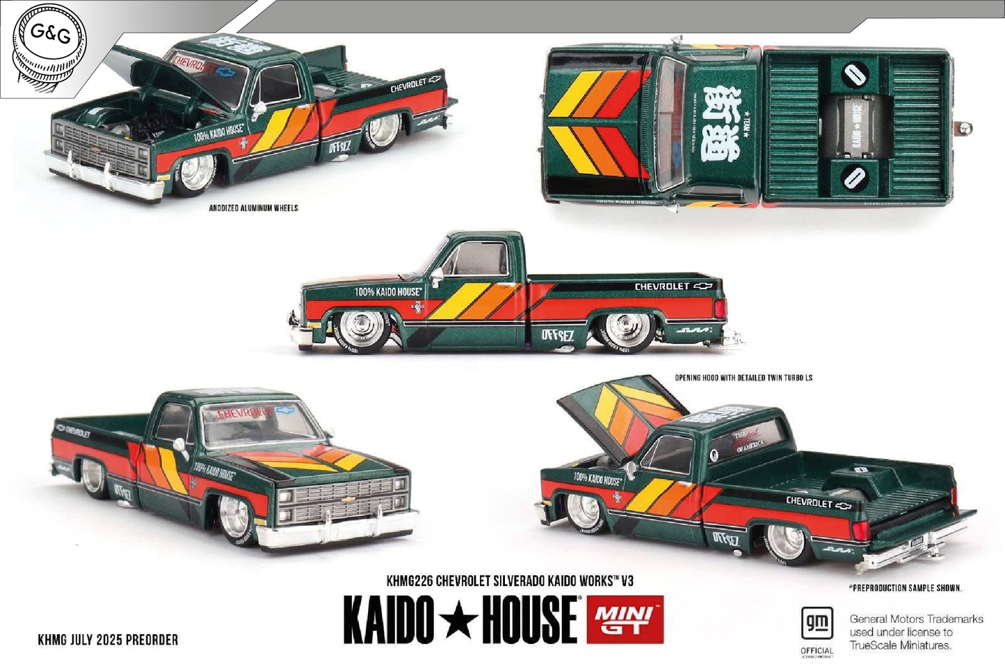 MINI GT KAIDO 226 - 1980 CHEVROLET SILVERADO KAIDO WORKS V3