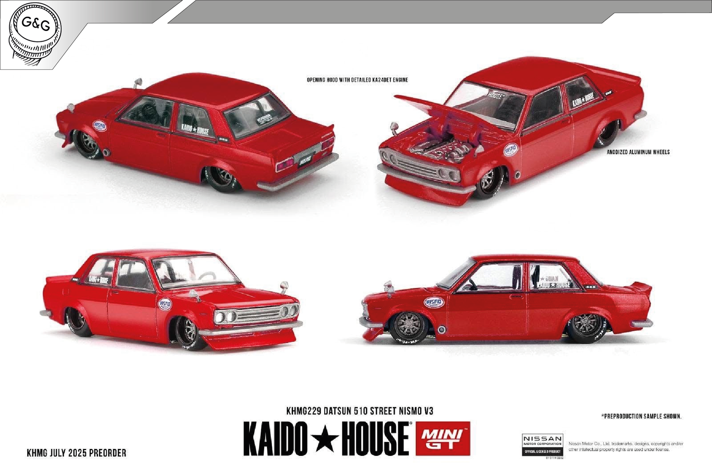 MINI GT KAIDO 229 - 1969 DATSUN 510 STREET NISMO V3
