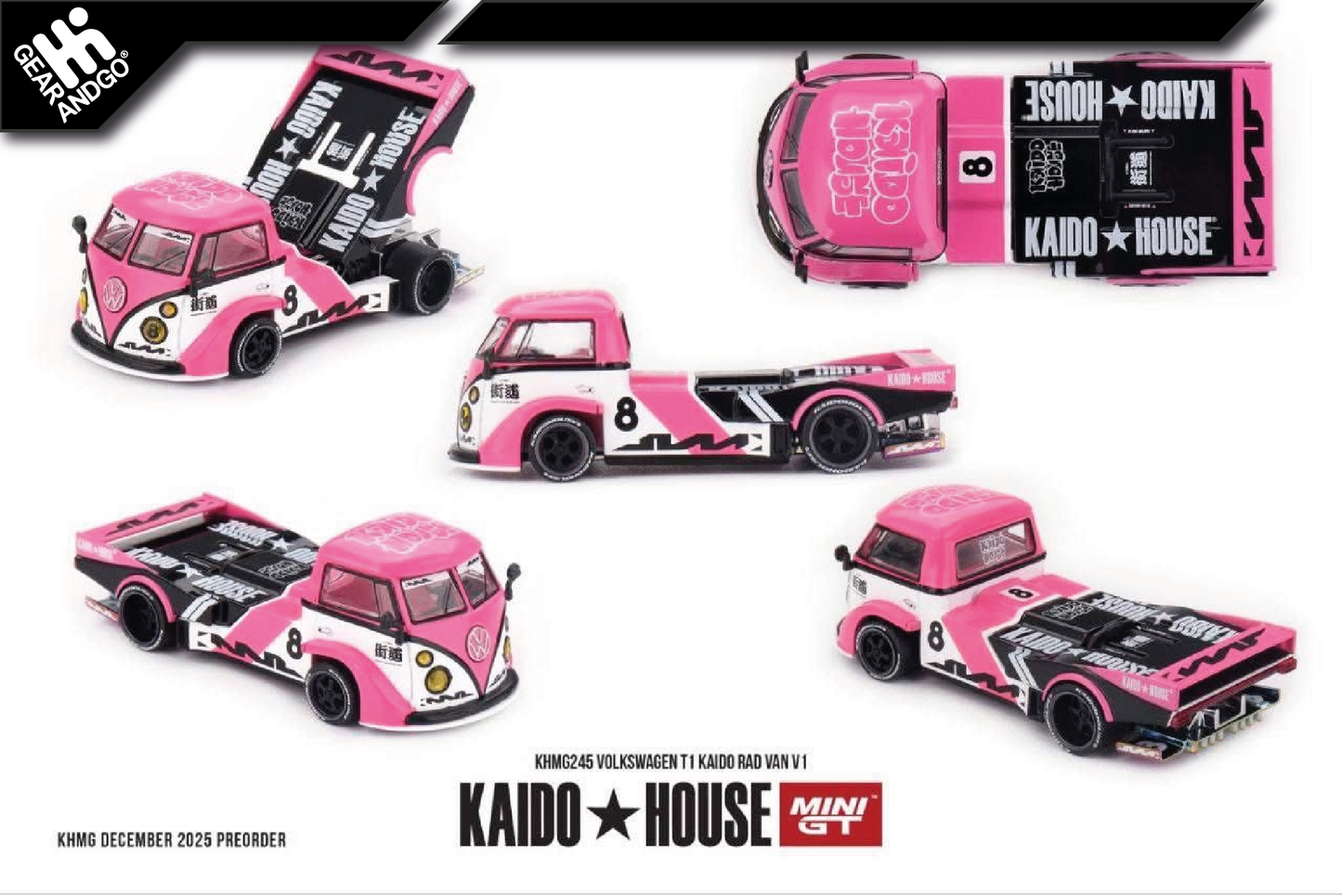 MINI GT KAIDO 245 - 1972 VOLKSWAGEN T1 KAIDO RAD VAN V1