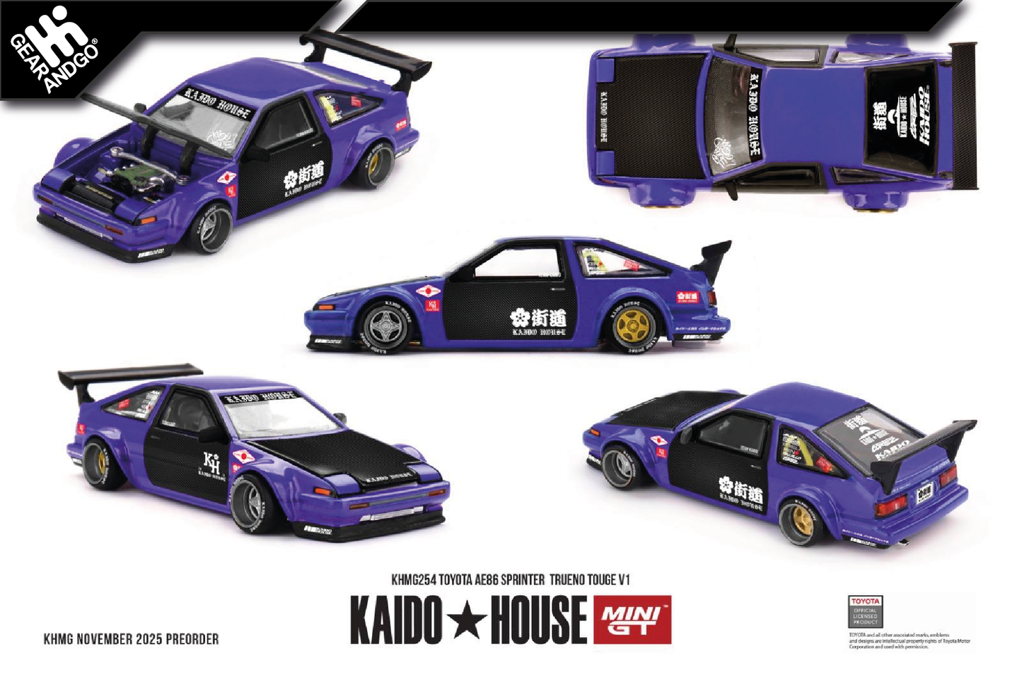 MINI GT KAIDO 254 - TOYOTA AE86 SPRINTER TRUENO TOUGE V1