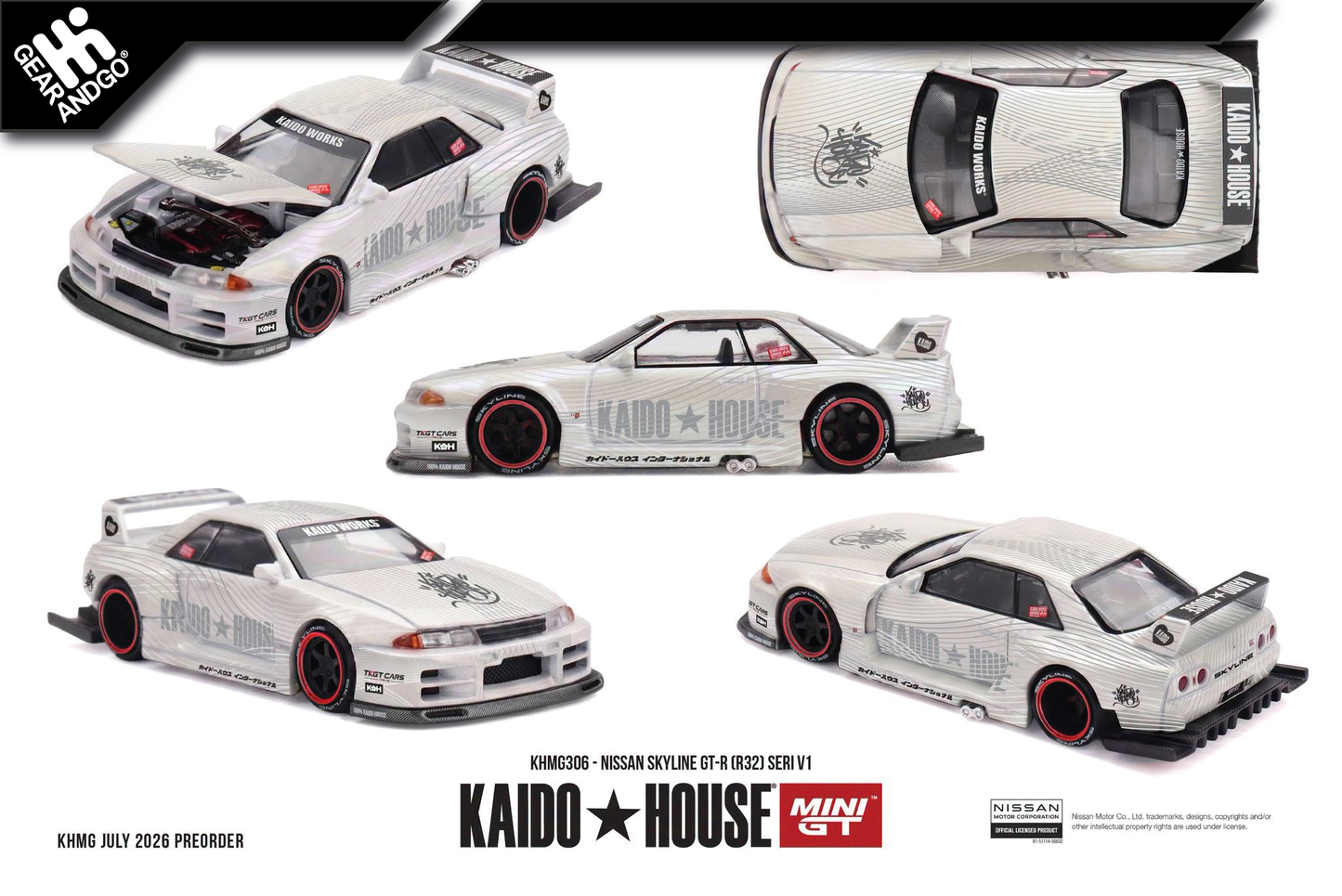 MINI GT KAIDO 306 - 1989 NISSAN SKYLINE GTR (R32) SERI V1